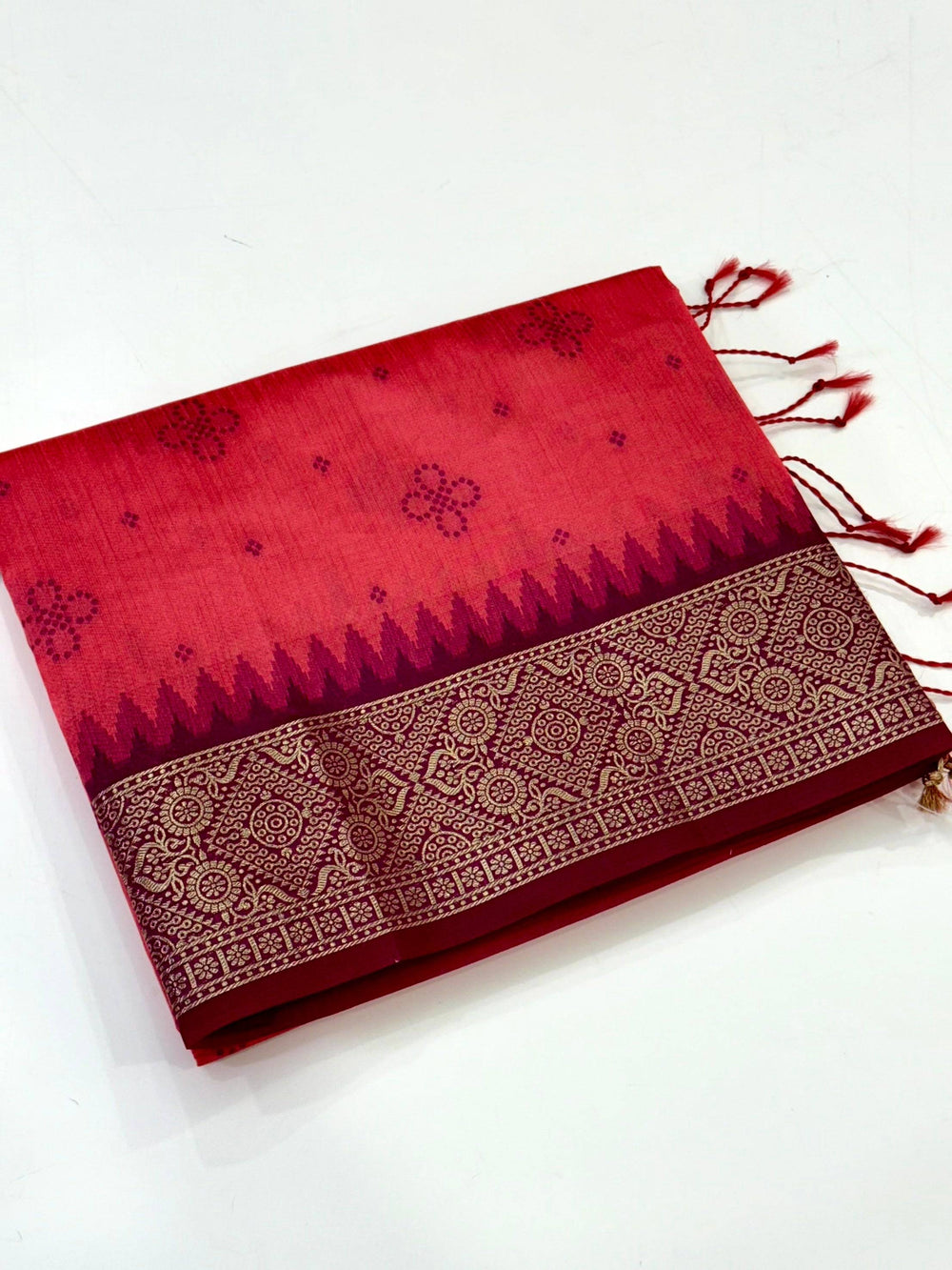 Pink Crystal Raw Silk Kanchi Pattu Saree