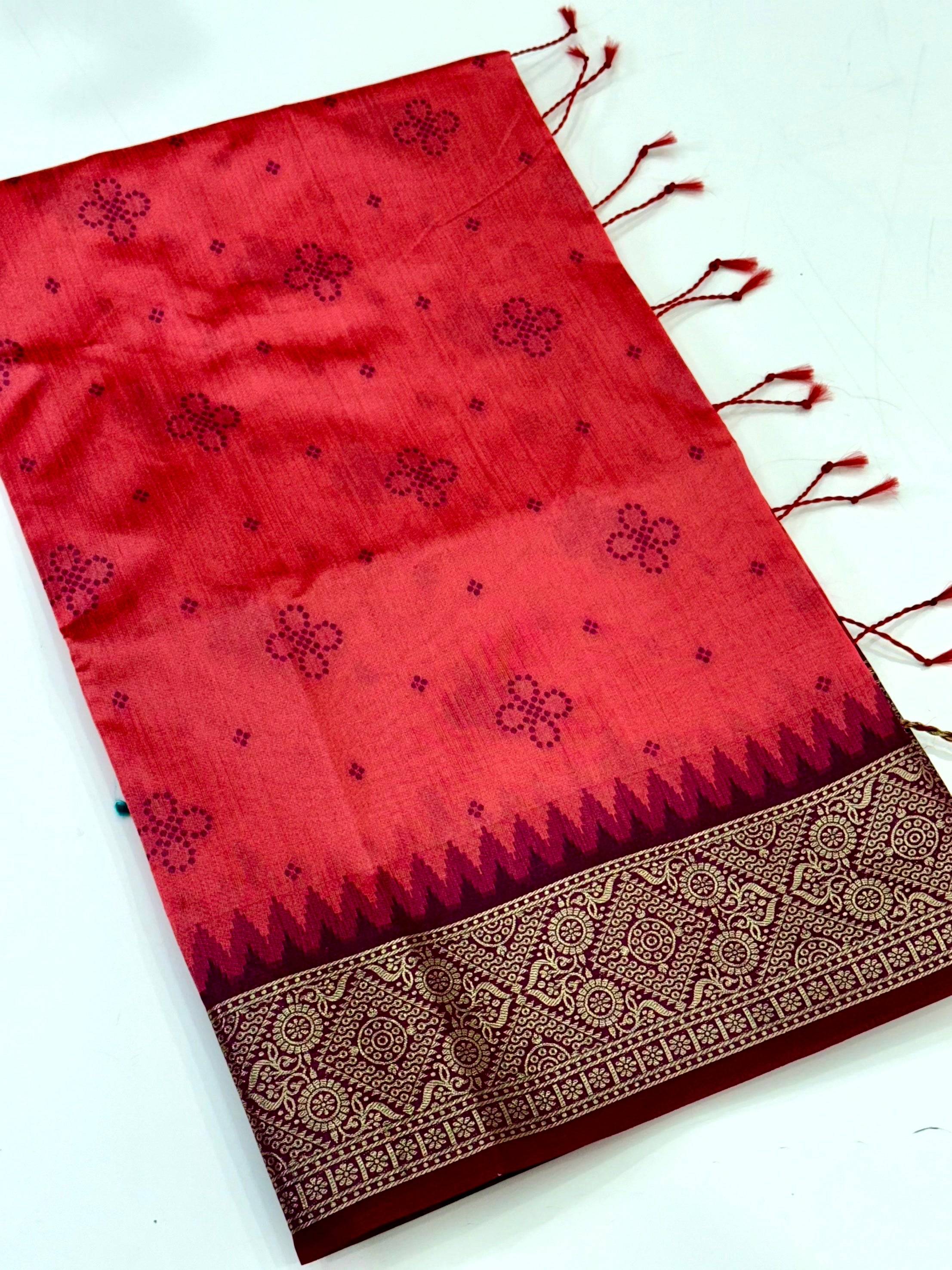 Pink Crystal Raw Silk Kanchi Pattu Saree