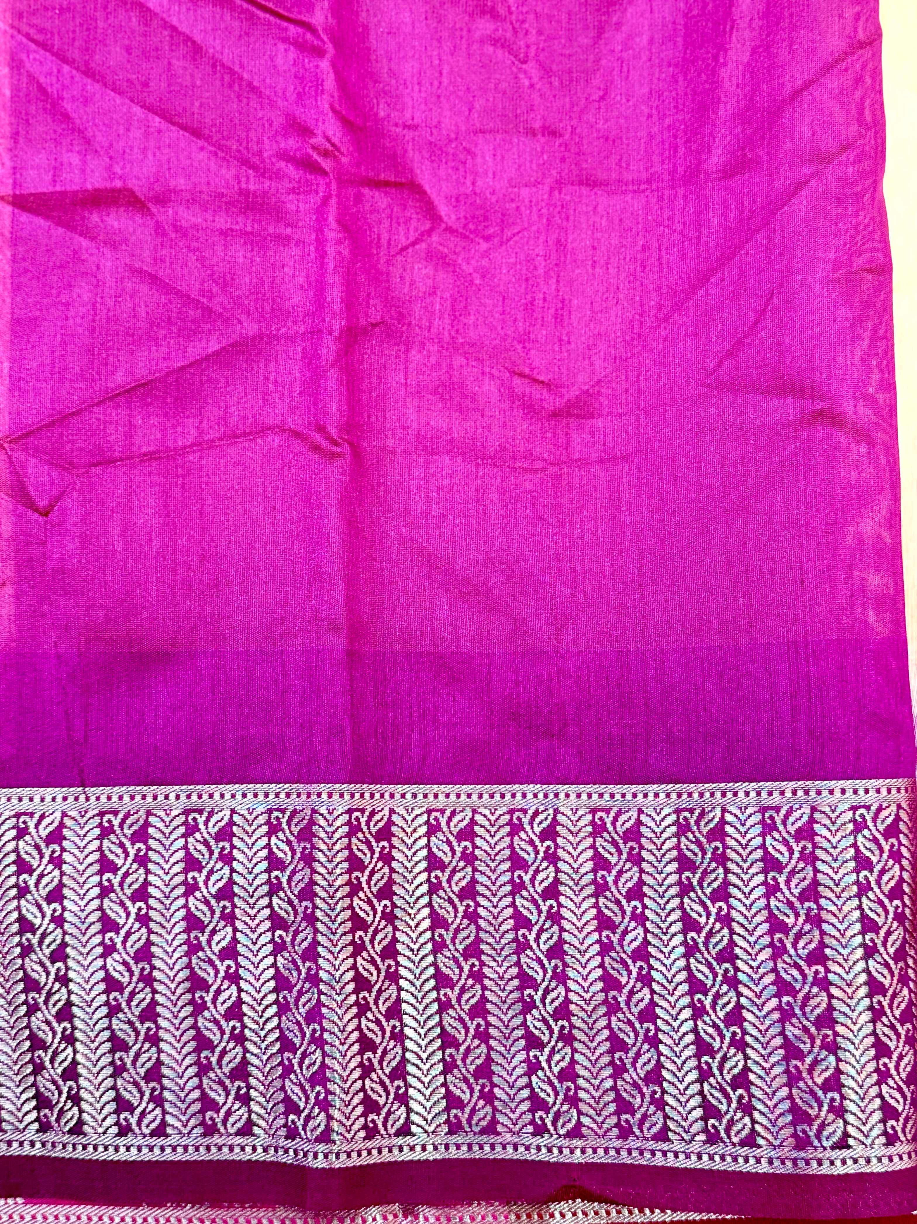 Cream Soft Mull Kanchi Pattu Saree