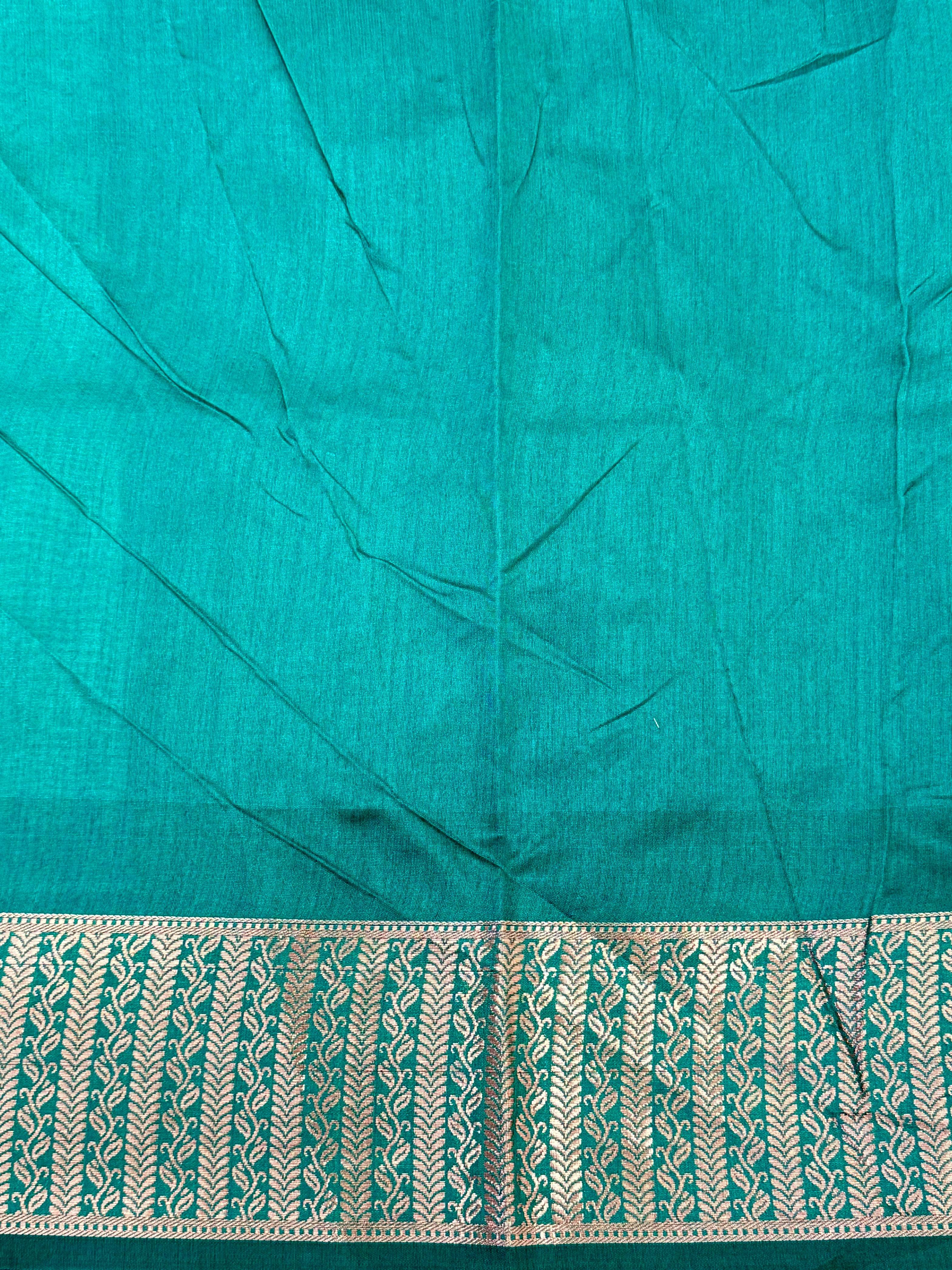 Mint Green Soft Mull Kanchi Pattu Saree