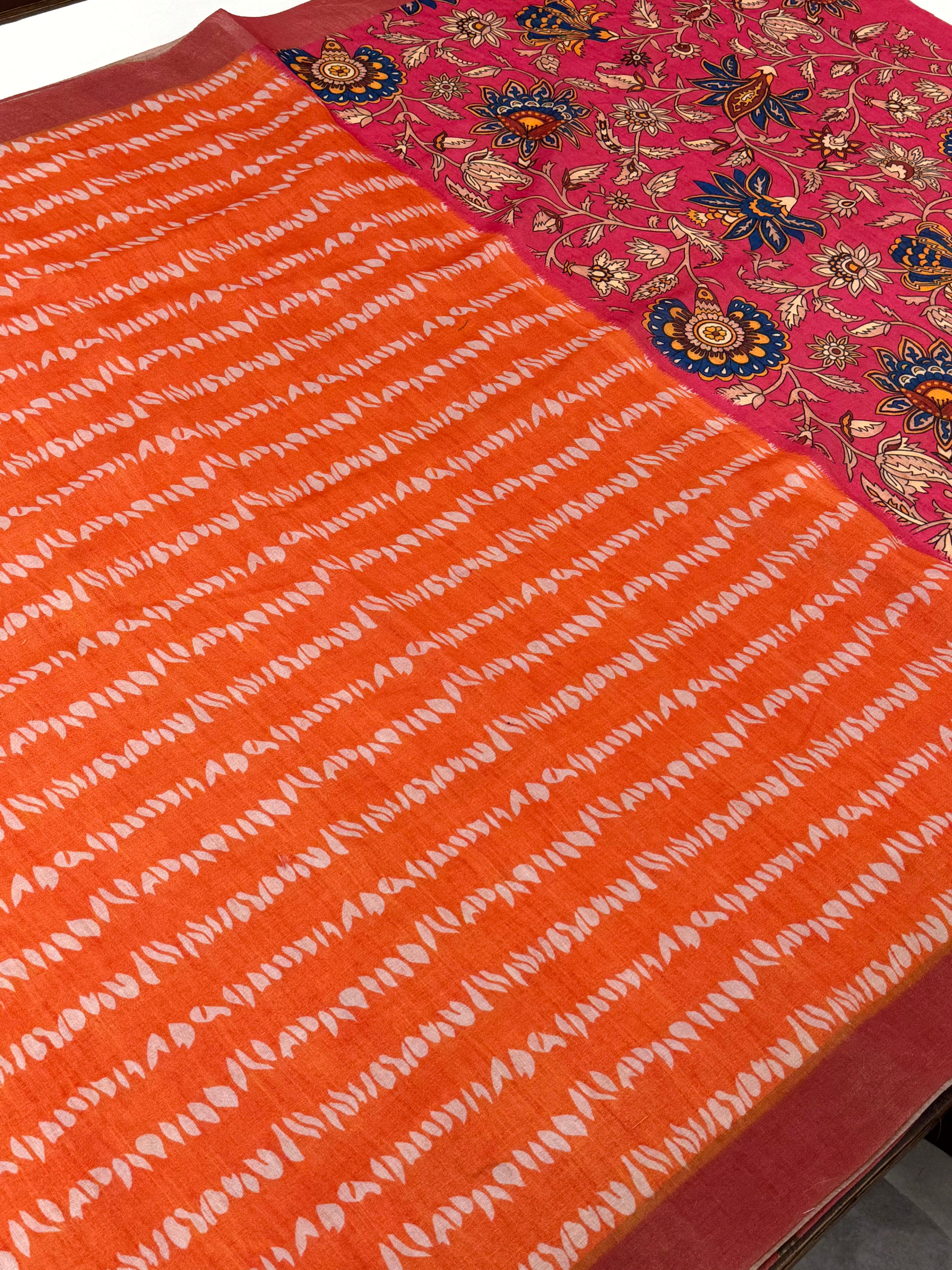Soft Mul Chanderi Shibori Printed Saree