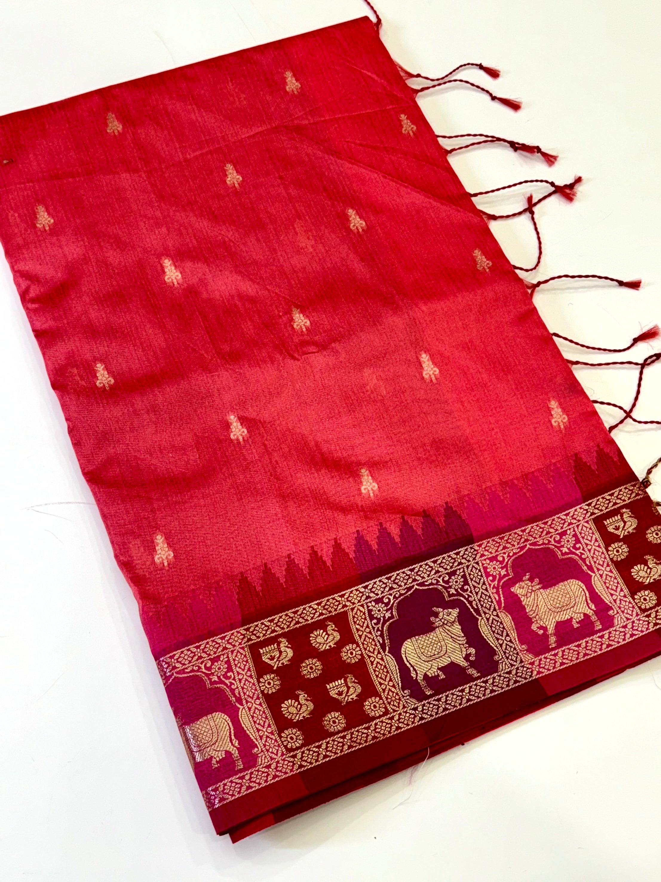 Pink Minakari Kanchi Pattu Raw Silk Saree