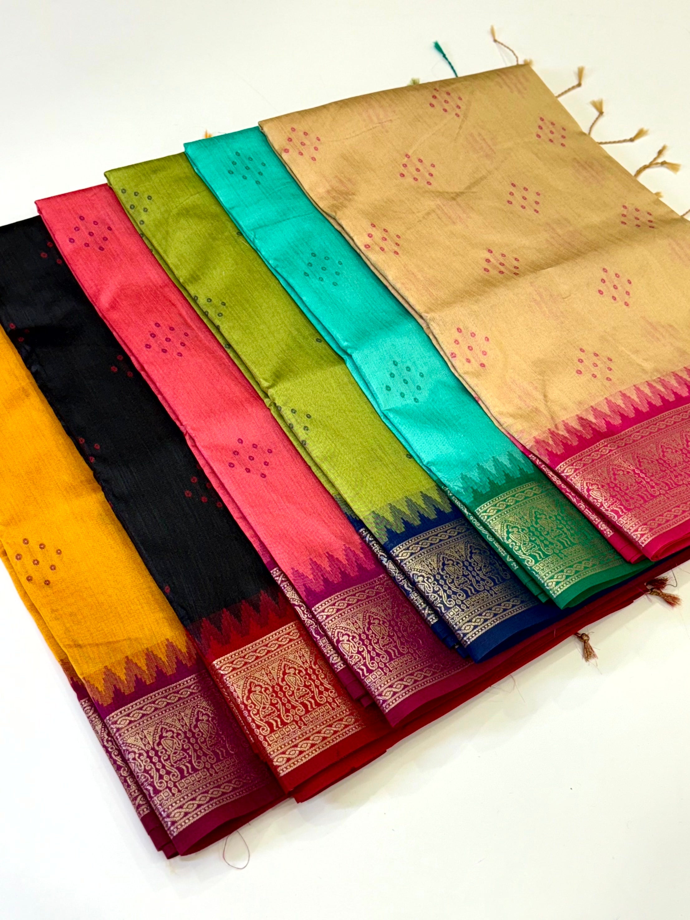 Cream Bandhej Weave Kanchi Pattu Saree