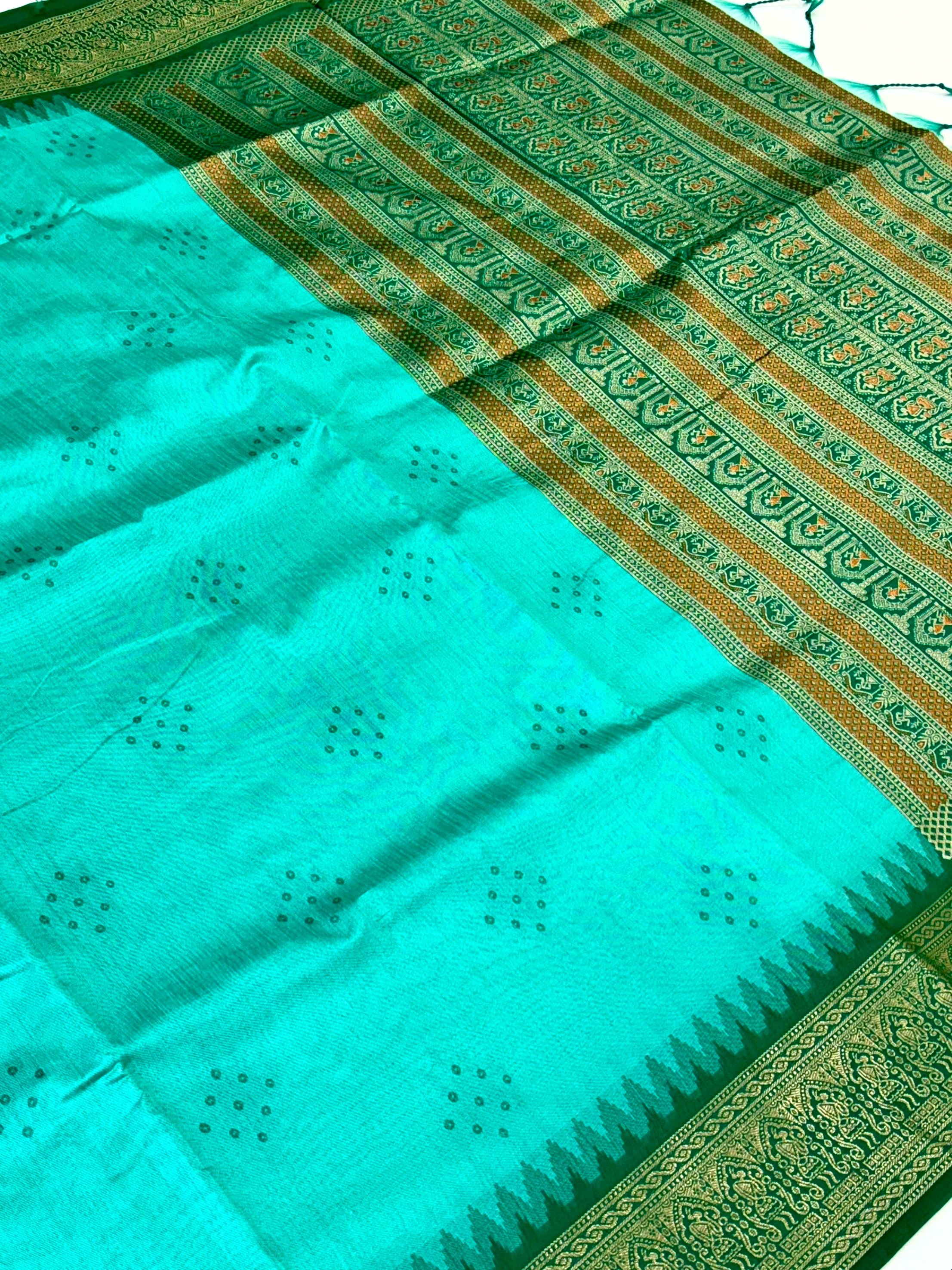 Rama Bandhej Weave Kanchi Pattu Saree