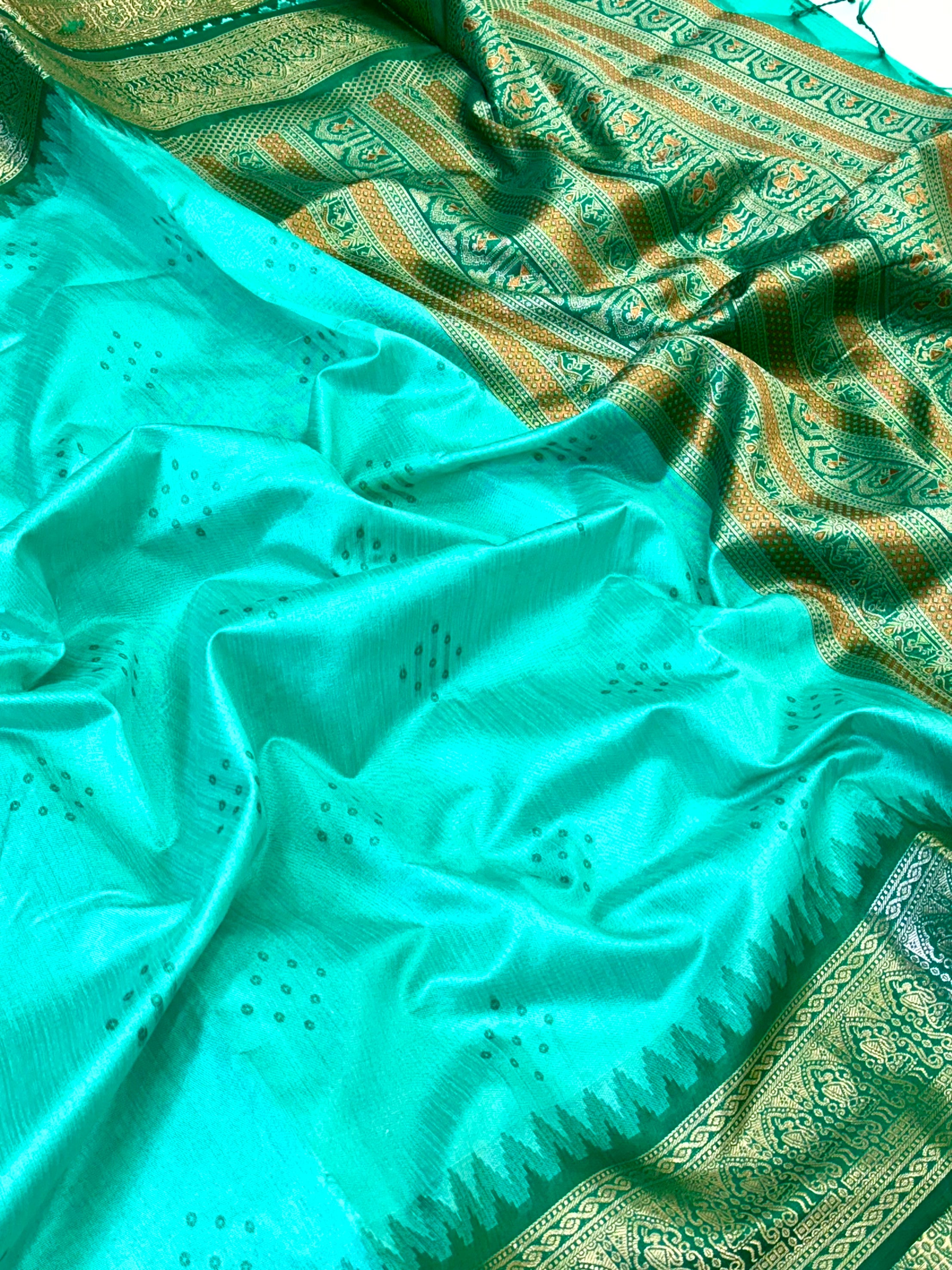 Rama Bandhej Weave Kanchi Pattu Saree
