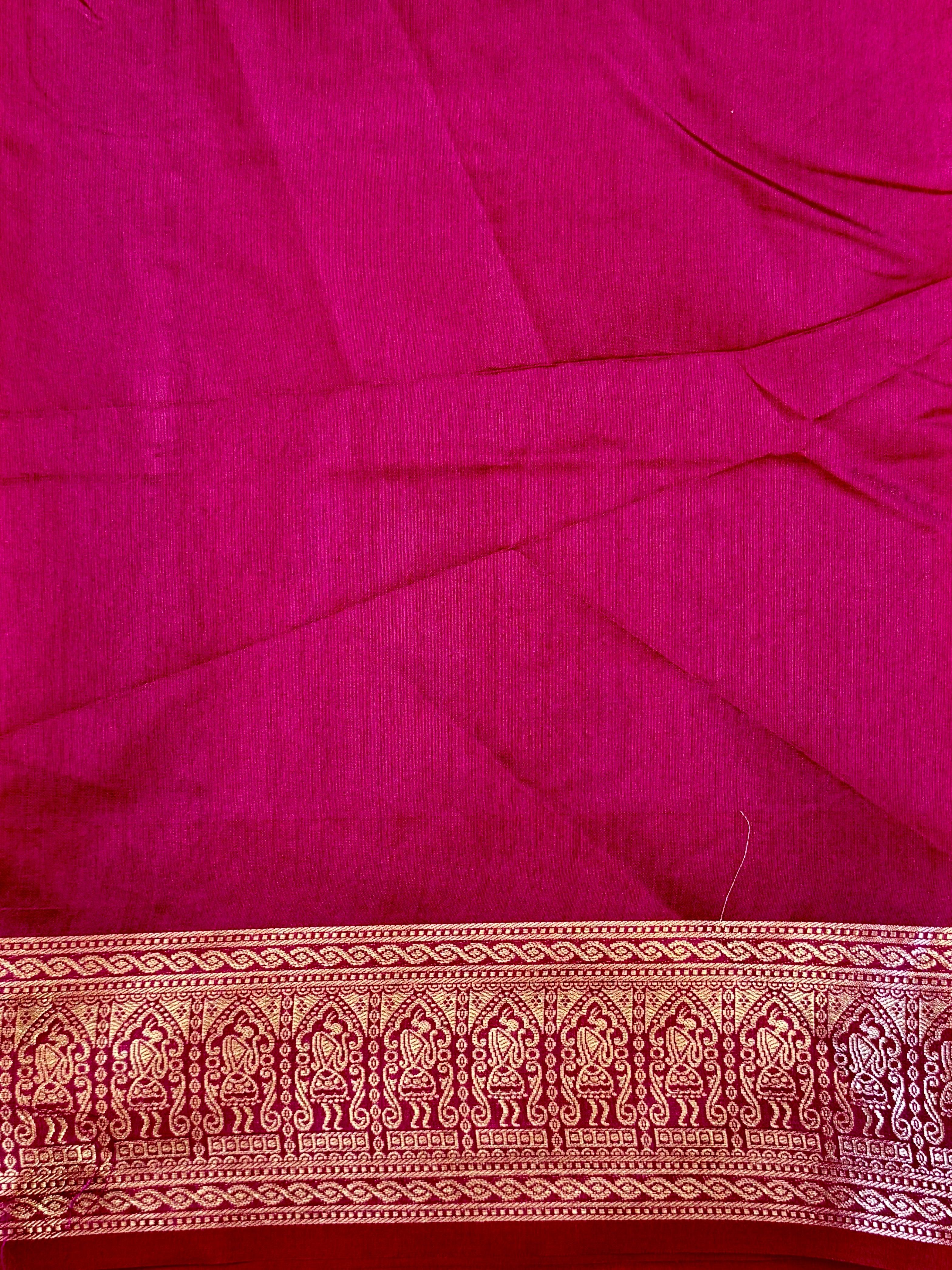 Pink Bandhej Weave Kanchi Pattu Saree