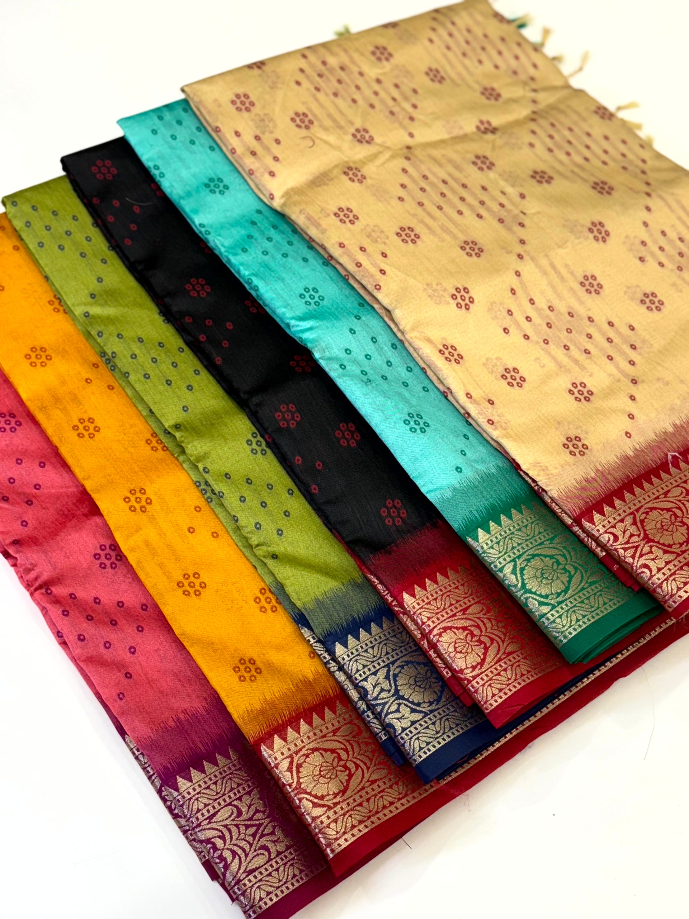 Yellow Bandhej Pochampally Raw Silk Saree