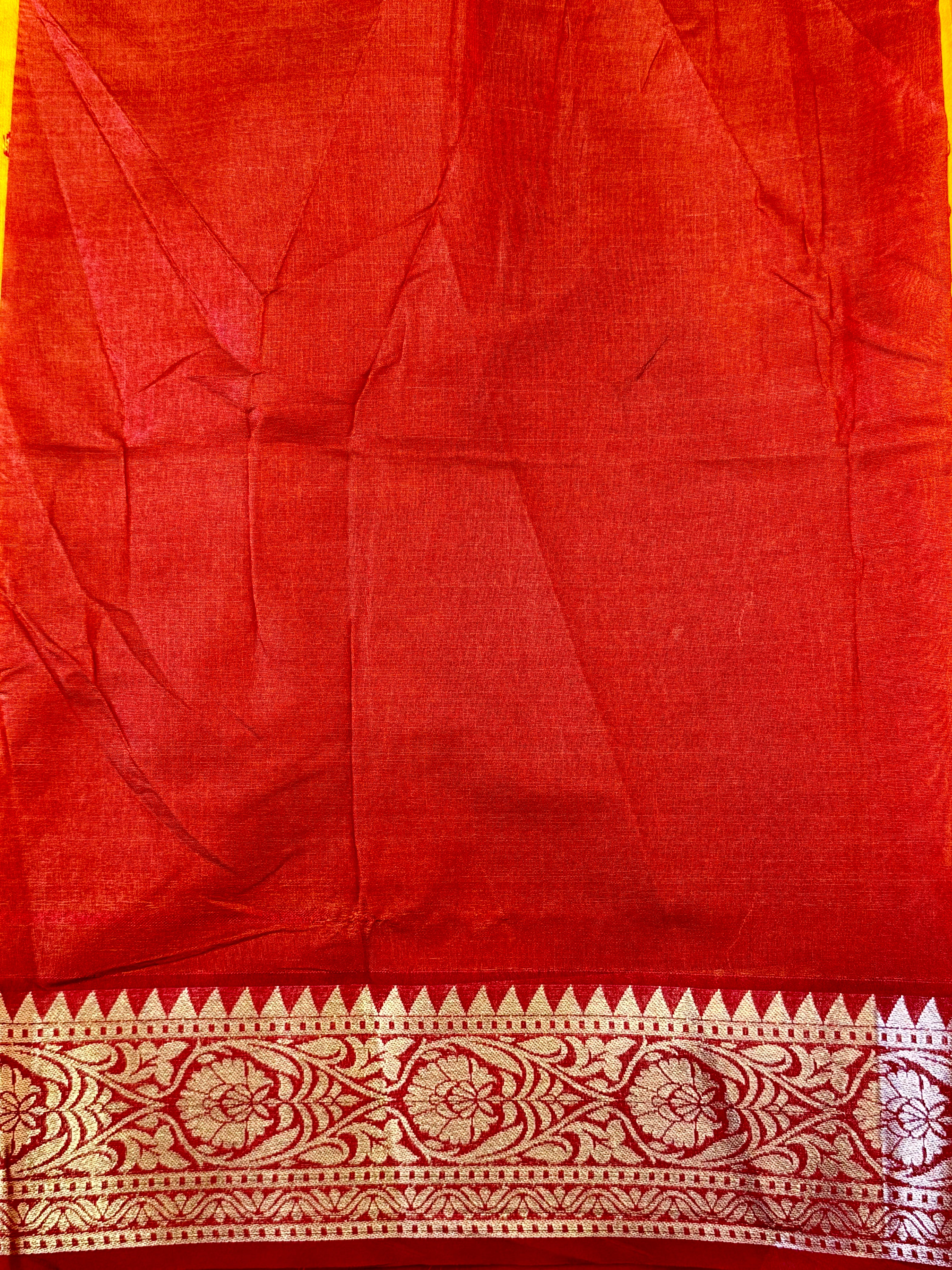 Yellow Bandhej Pochampally Raw Silk Saree