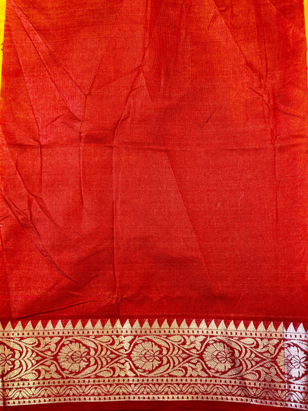 Yellow Bandhej Pochampally Raw Silk Saree