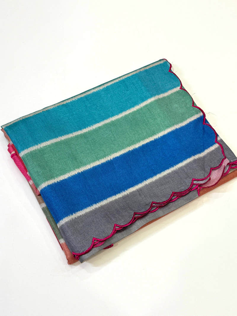 Rainbow Style Semi Tussar Silk Saree