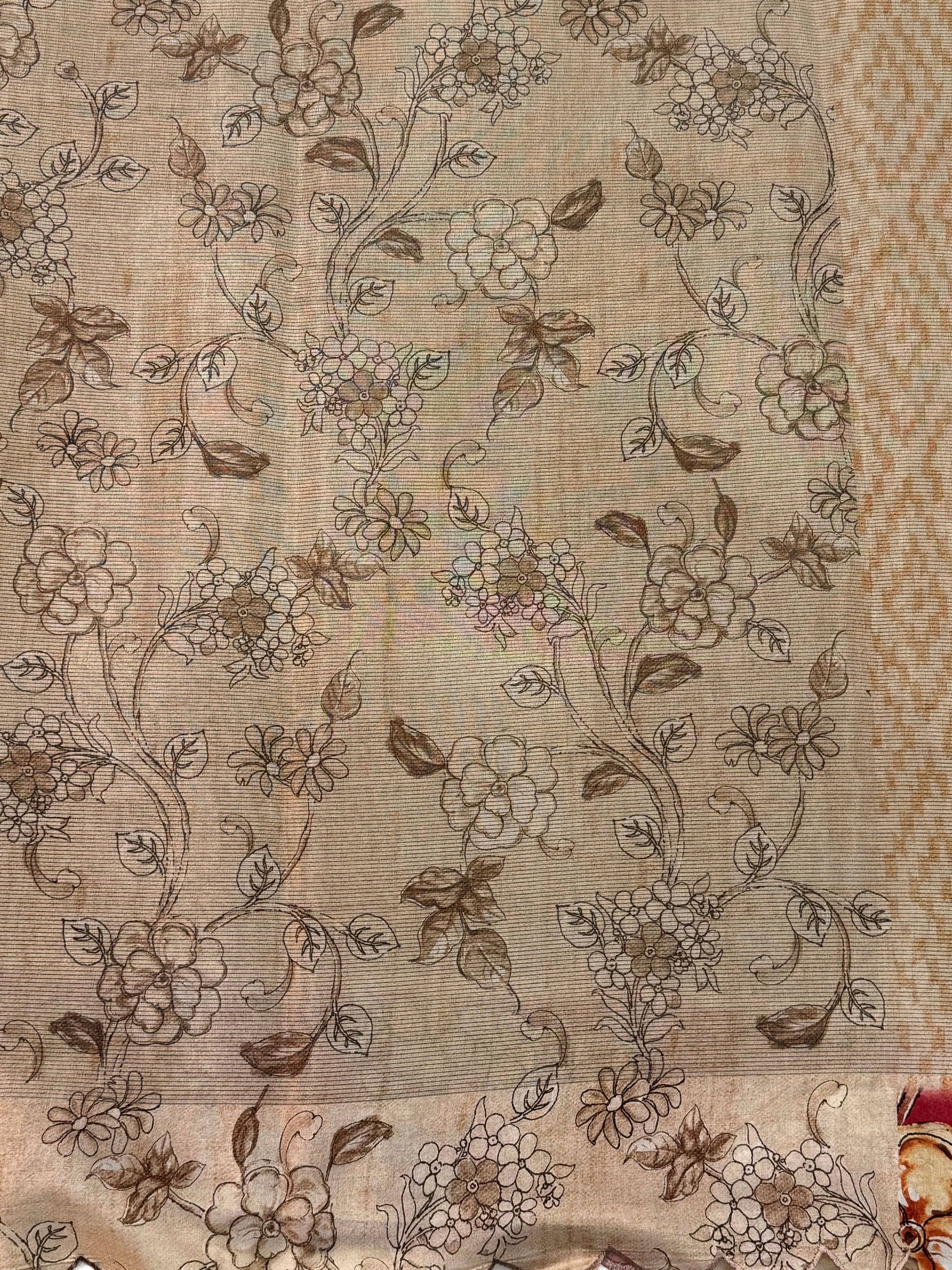 Regal Pen Kalamkari Shibori Cutwork Saree
