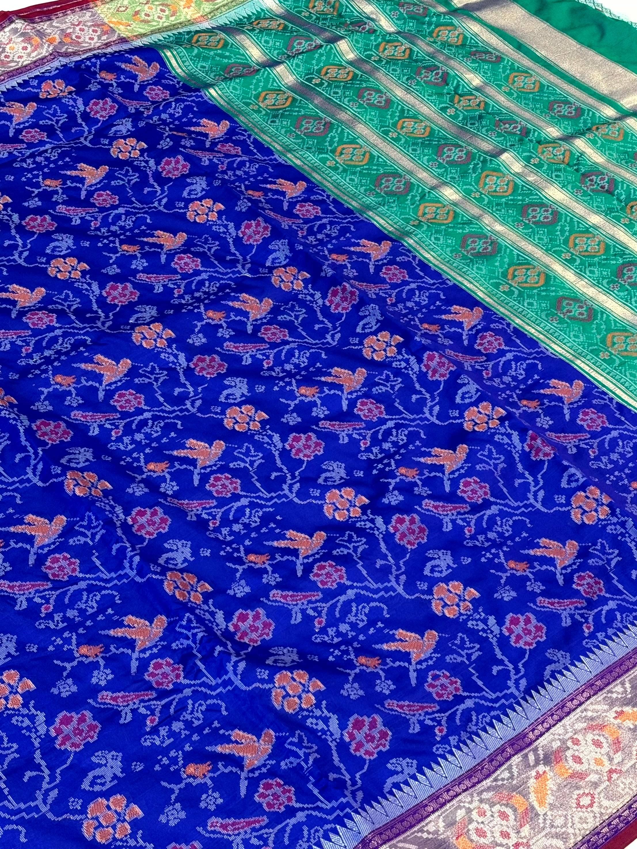 Purple Pochampally Double Ikkat Saree