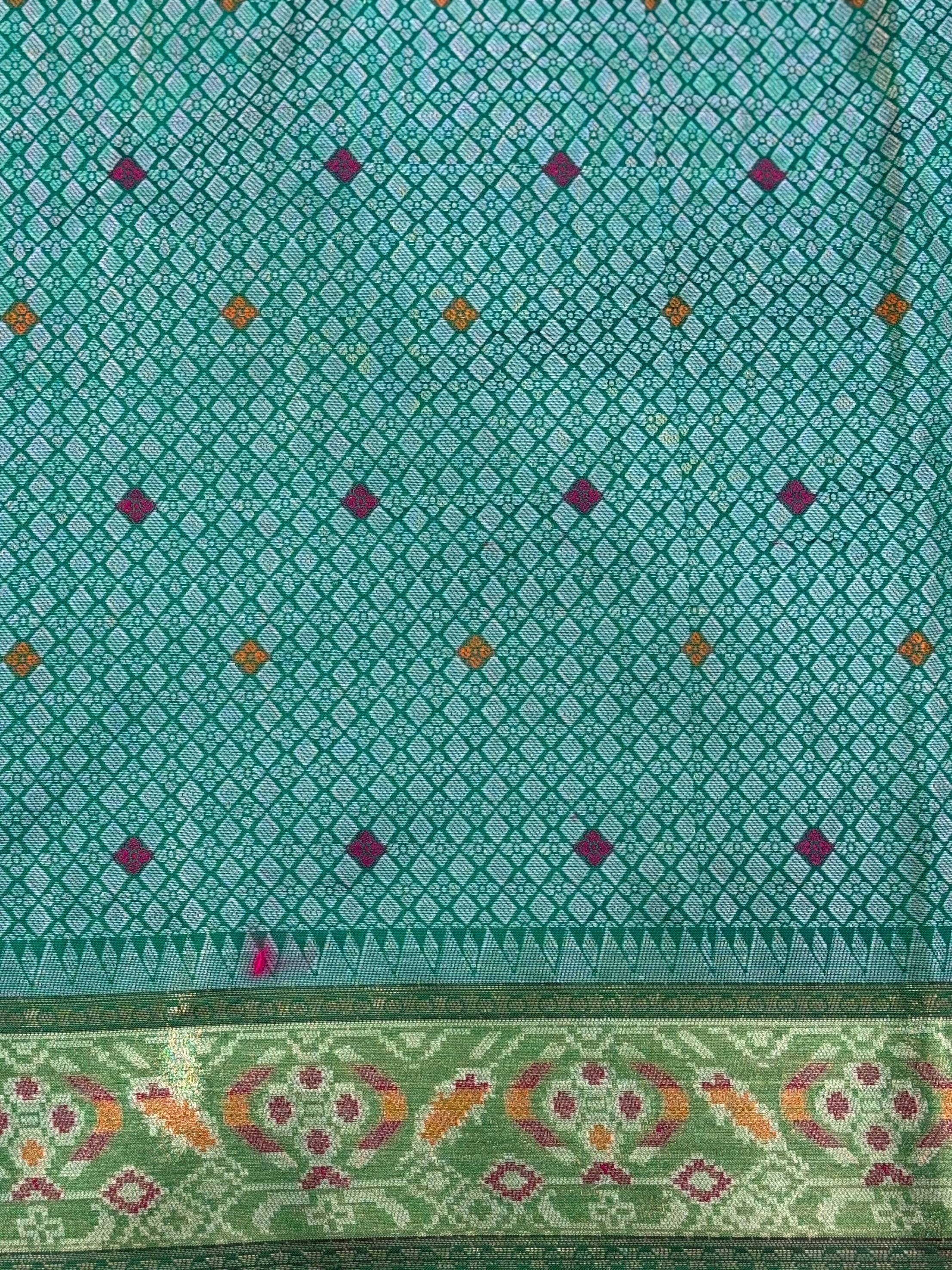 Purple Pochampally Double Ikkat Saree