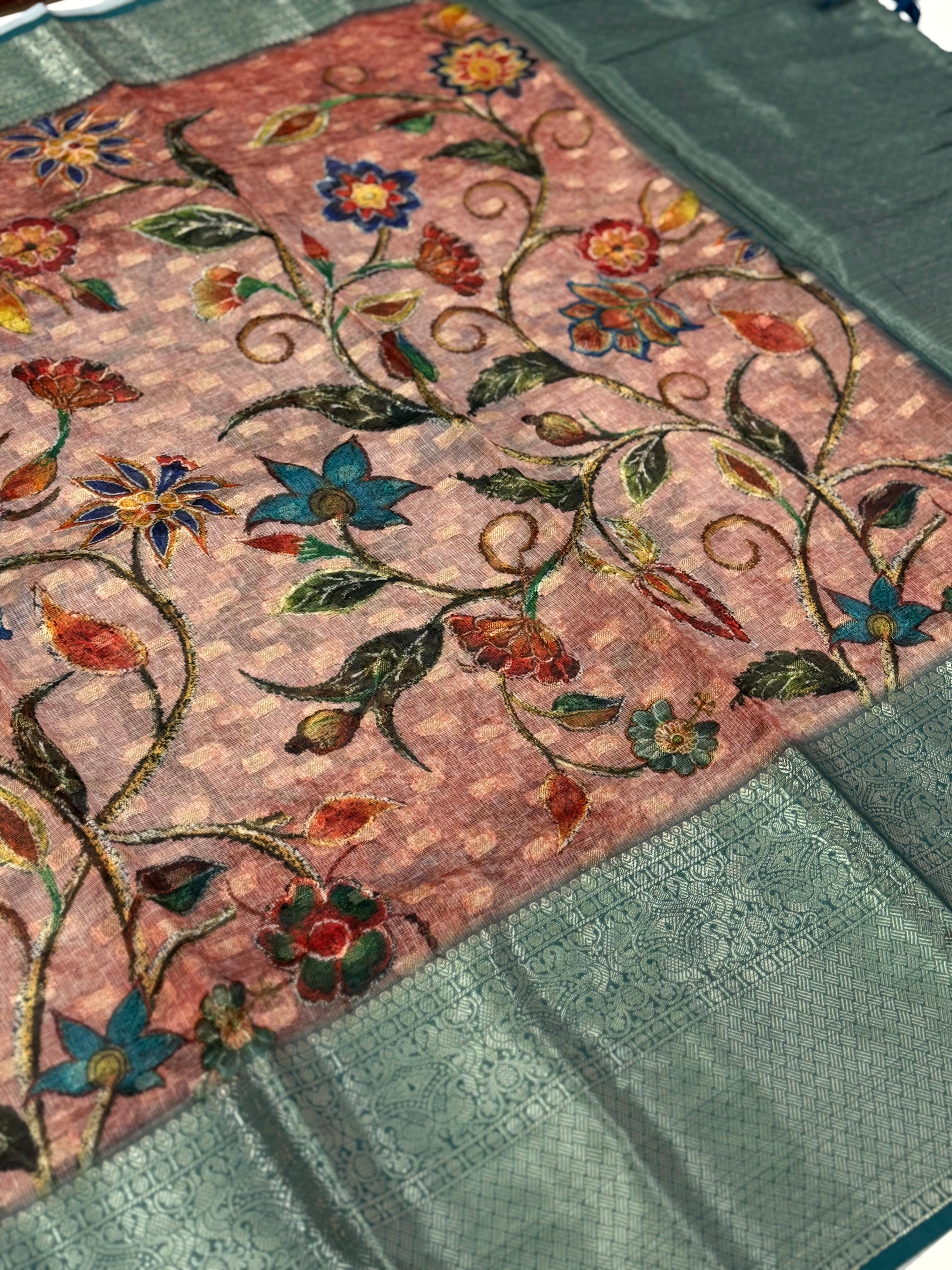 Classic Kalamkari Kota Doriya Saree