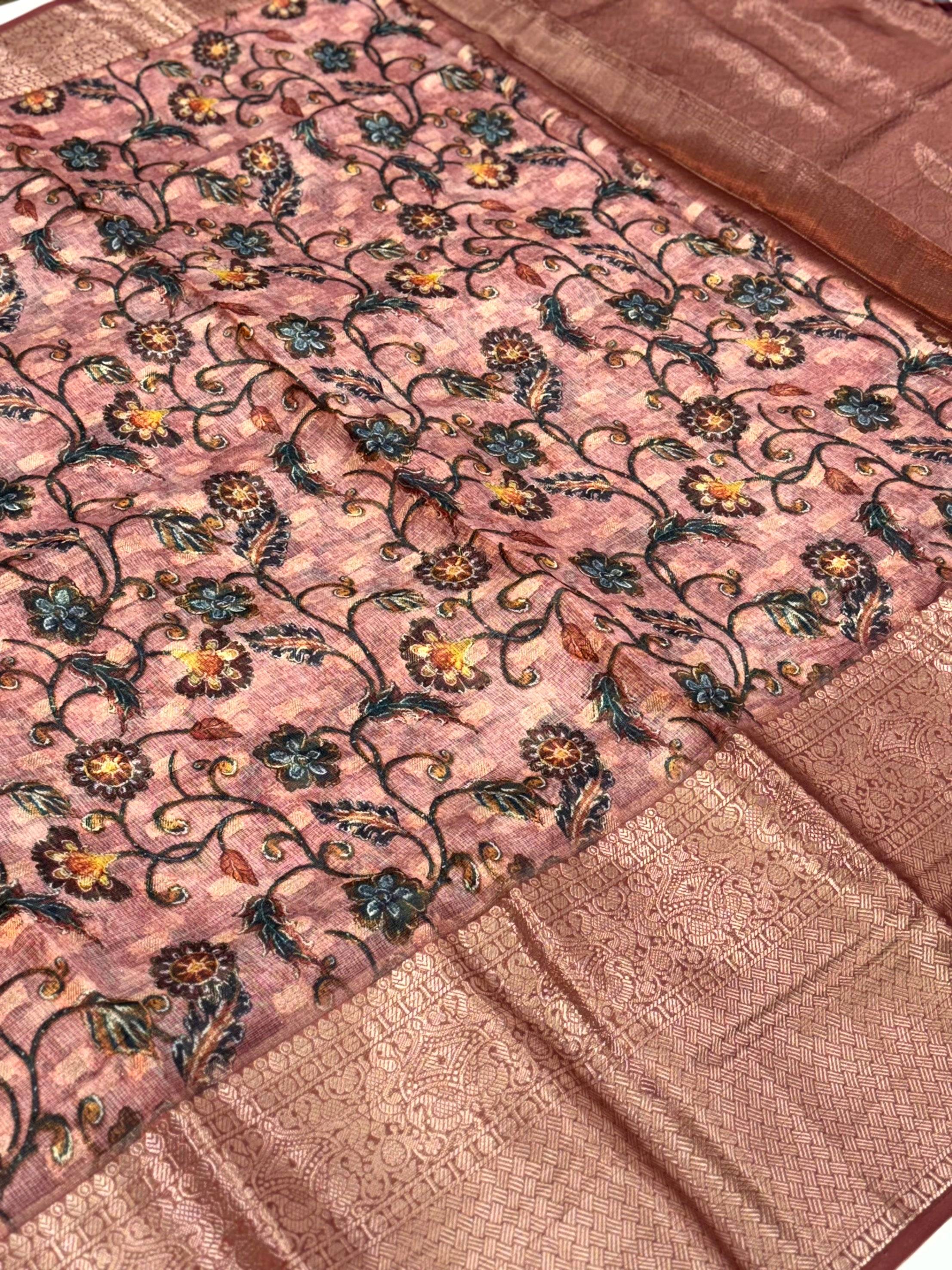 Vibrant Kalamkari Kota Doriya Saree