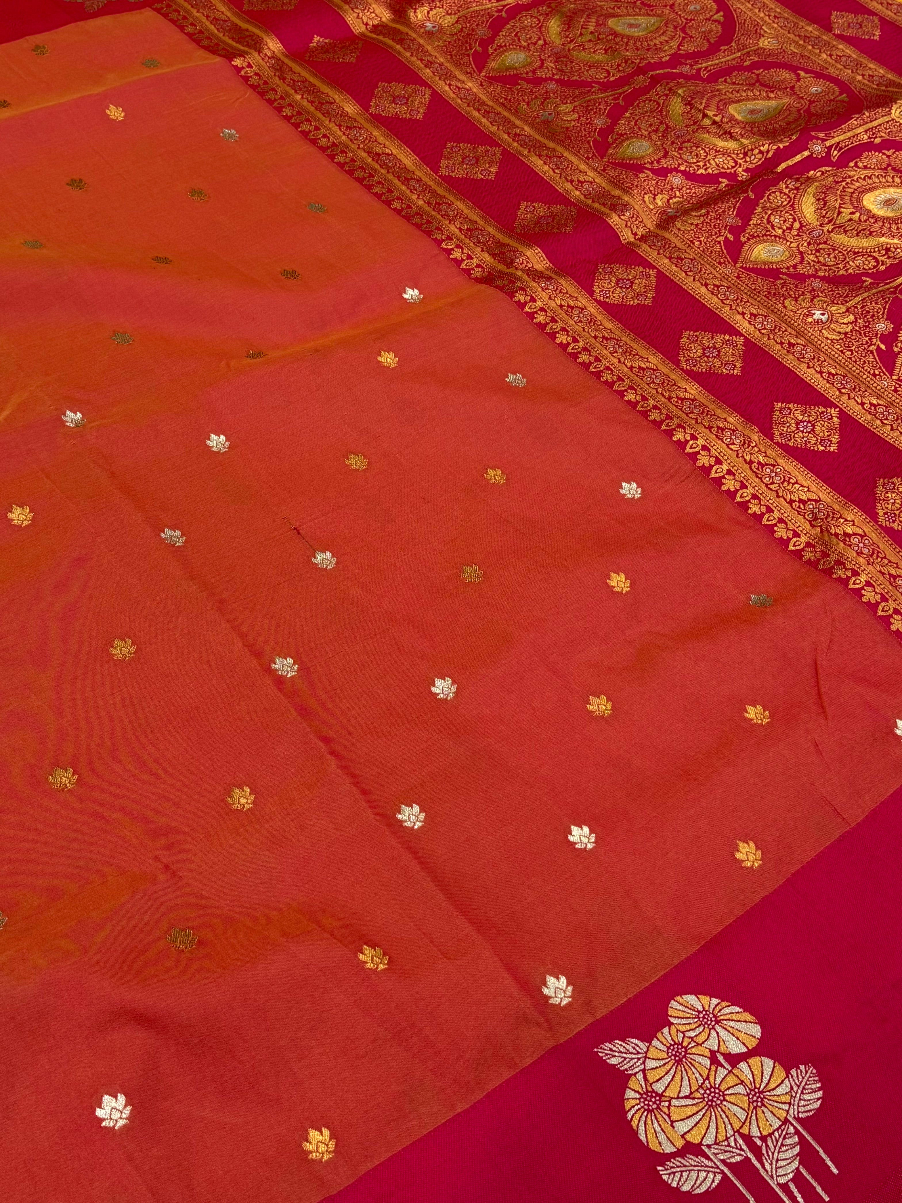 Opulent Soft Silk Sona Chandi Zari Saree