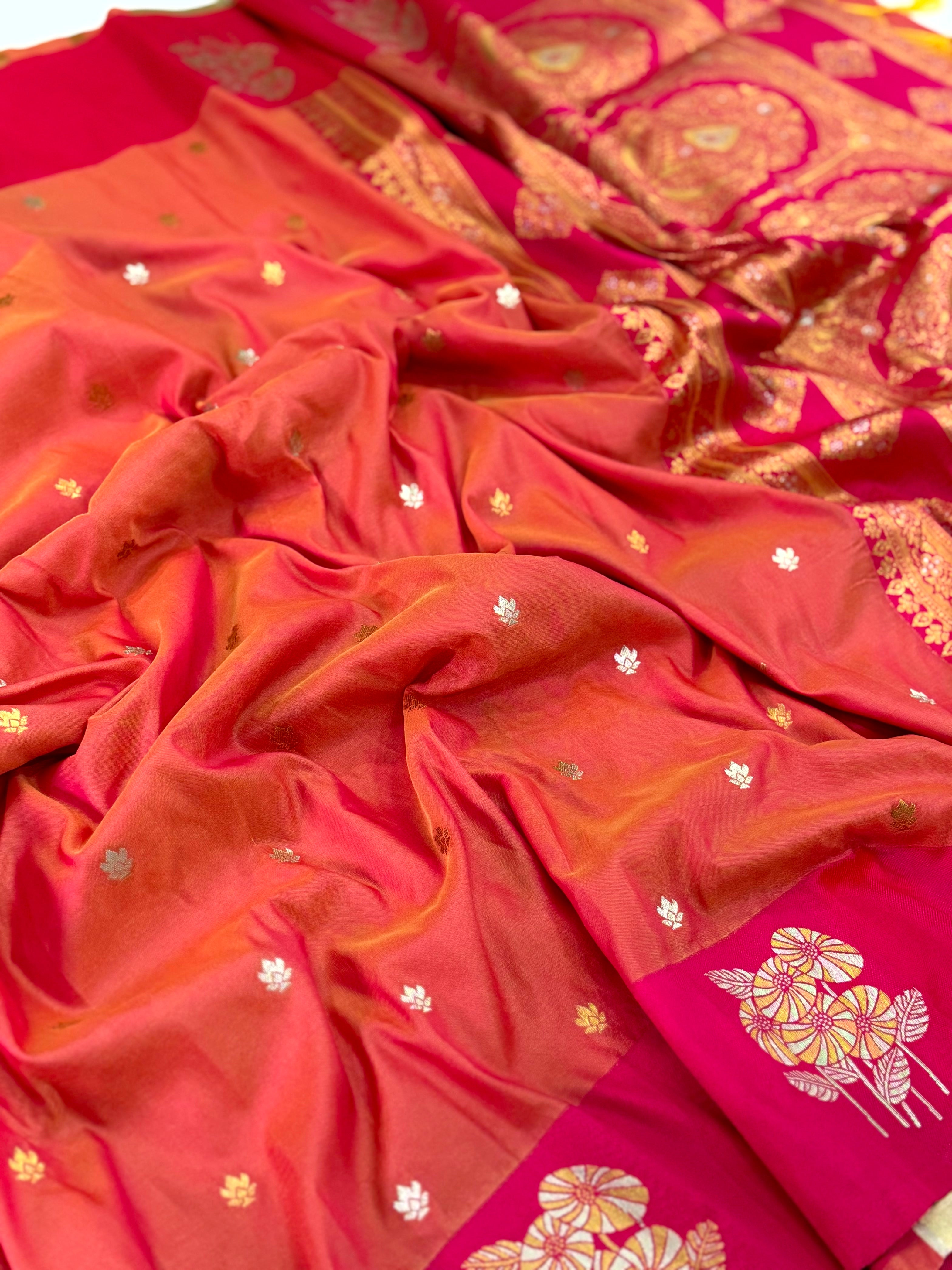 Opulent Soft Silk Sona Chandi Zari Saree