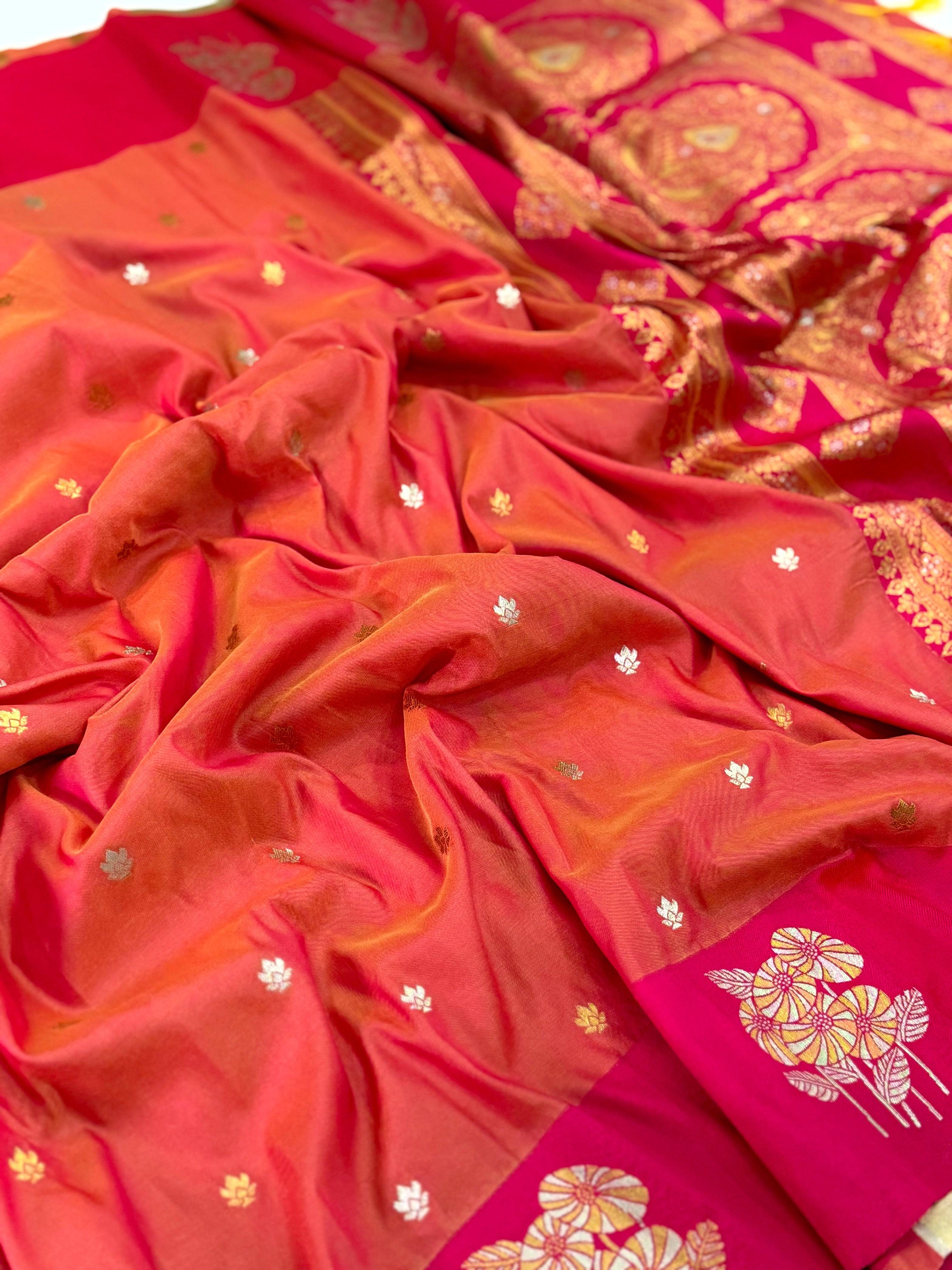 Opulent Soft Silk Sona Chandi Zari Saree