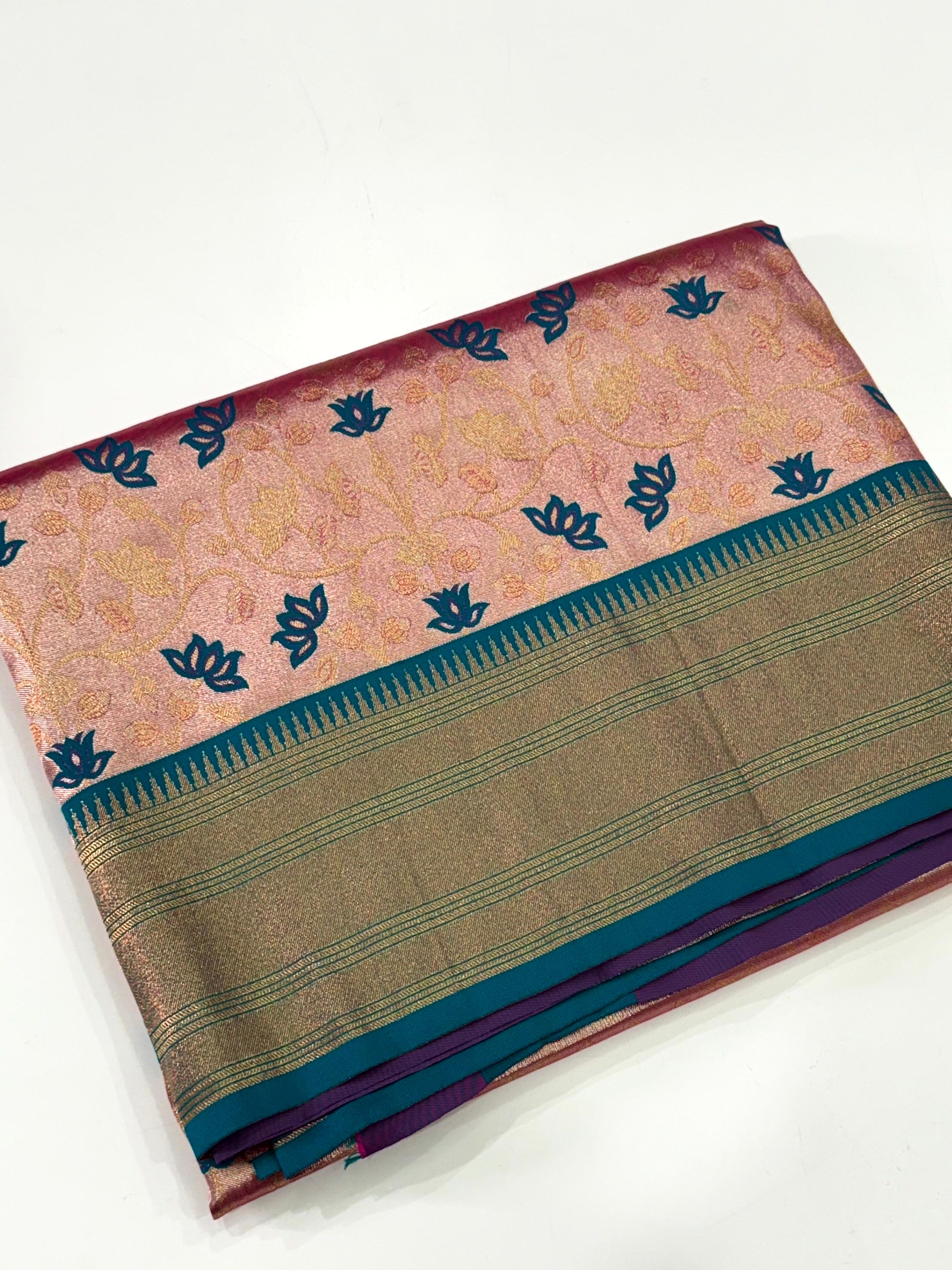 Rose Pink Kanjivaram Pattu Saree