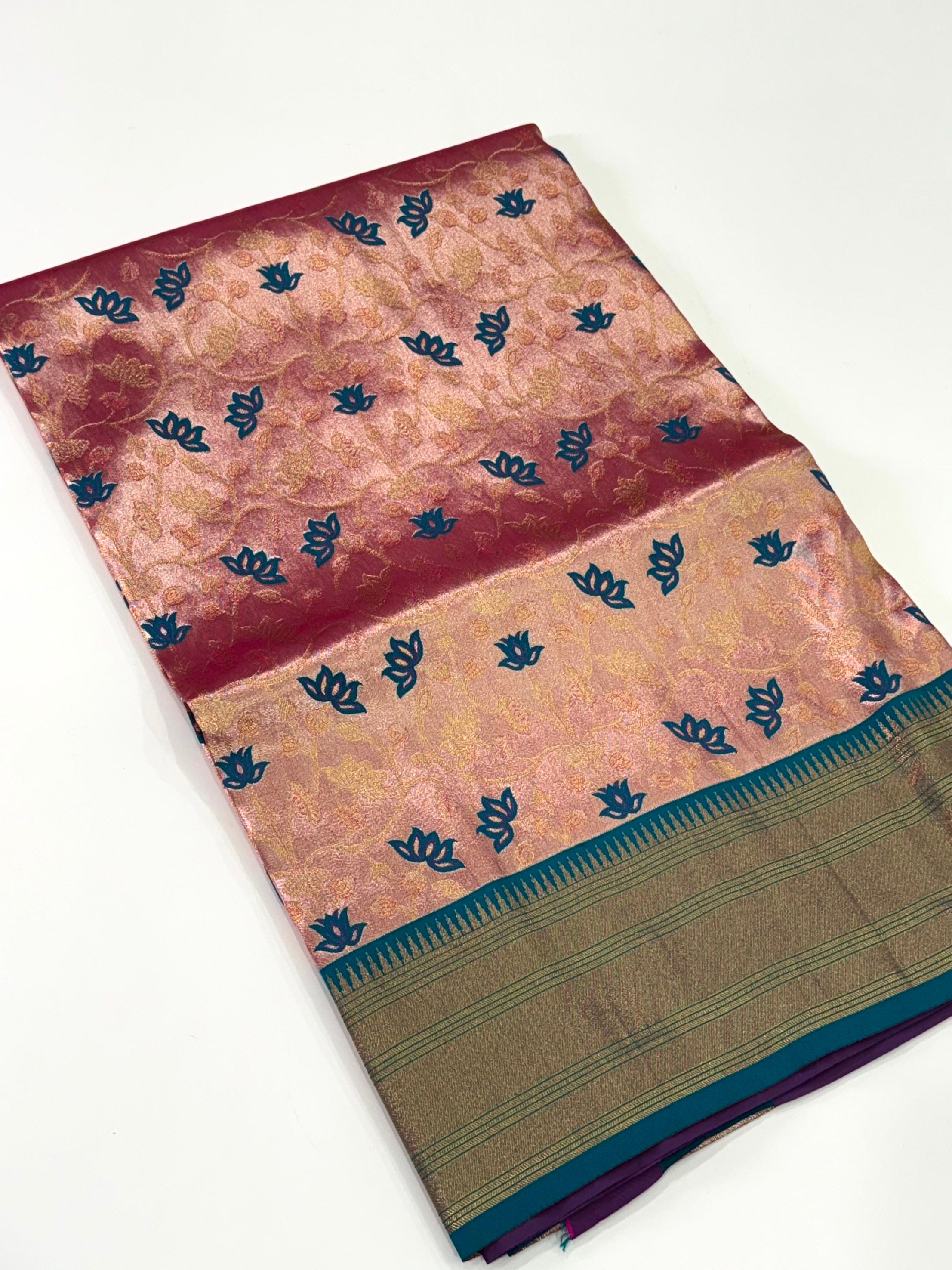 Rose Pink Kanjivaram Pattu Saree
