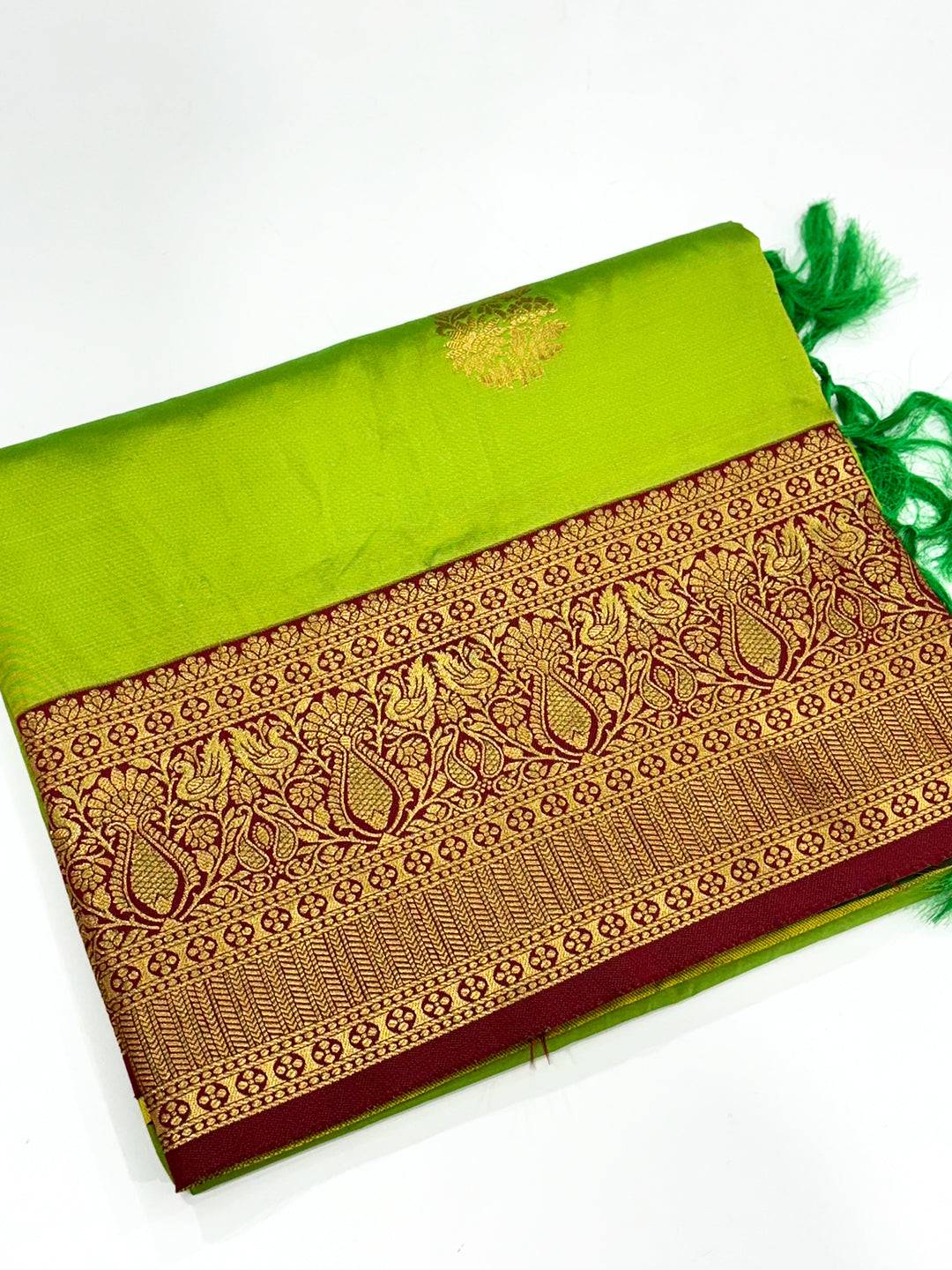 Regal Soft Silk Swan Motif Saree