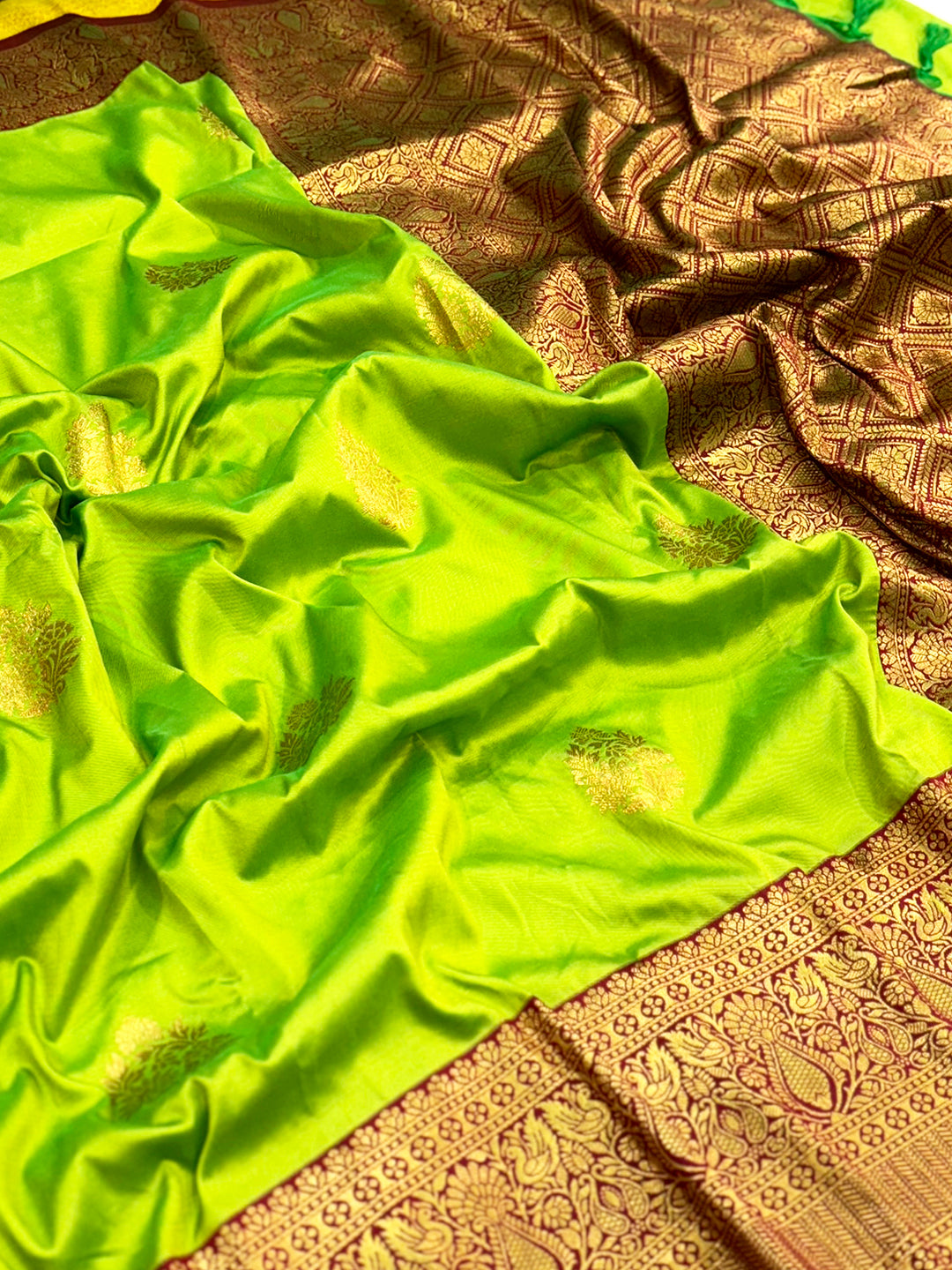Regal Soft Silk Swan Motif Saree