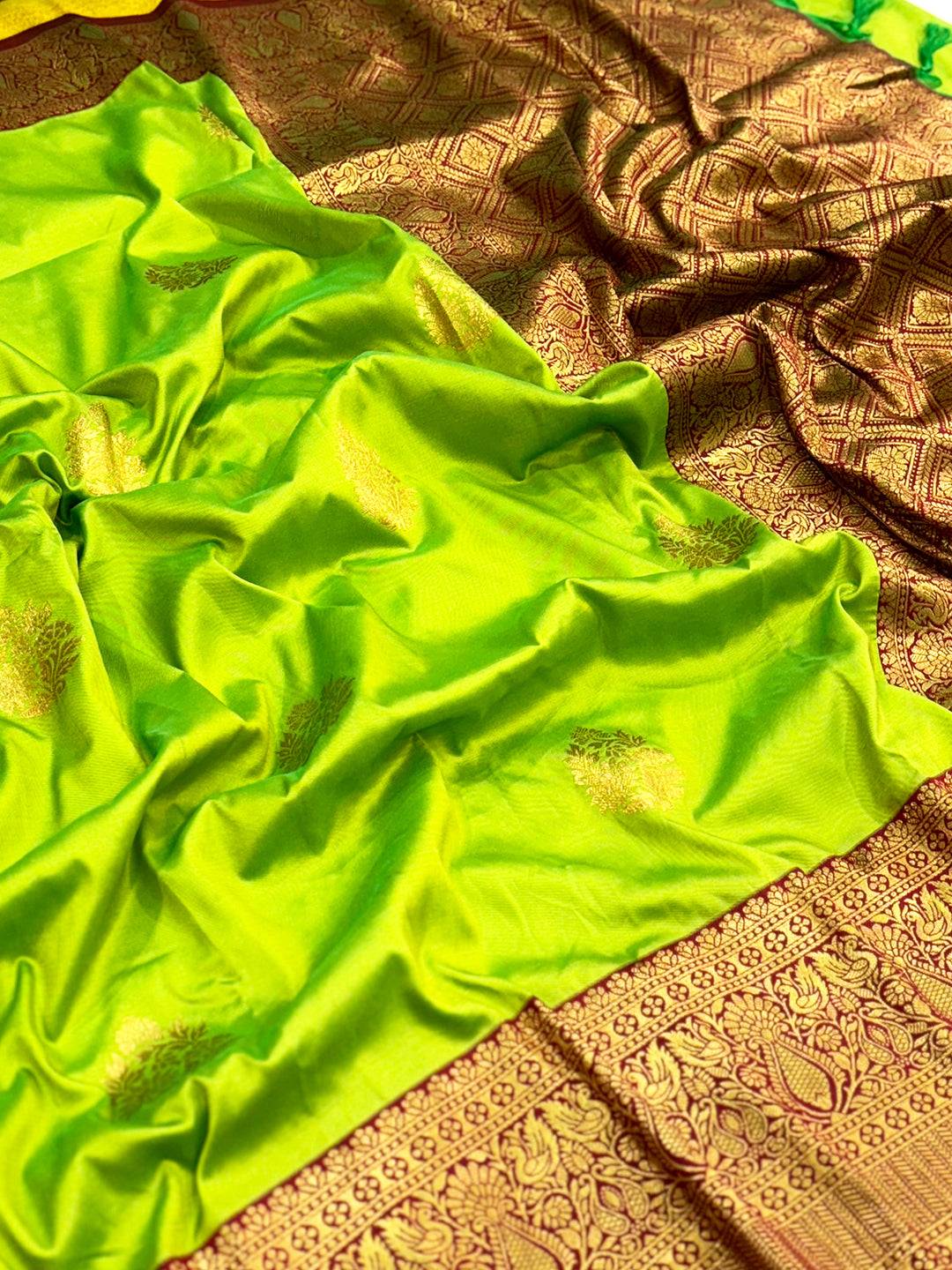 Regal Soft Silk Swan Motif Saree