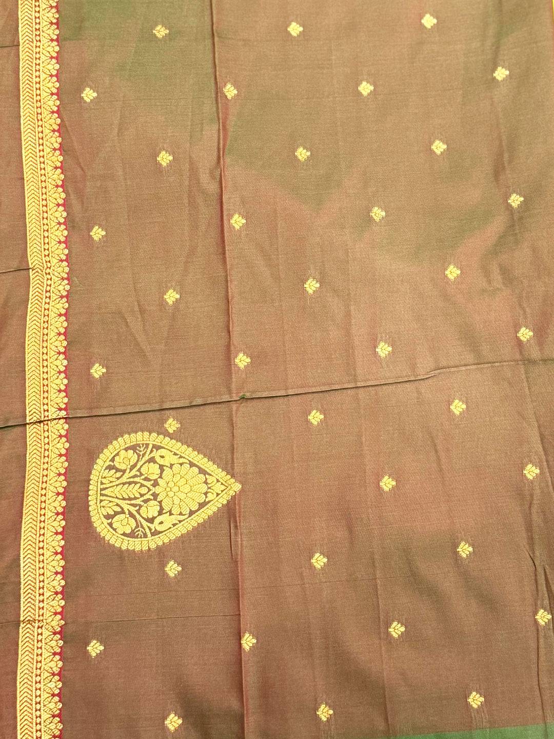 Regal Soft Silk Swan Motif Saree