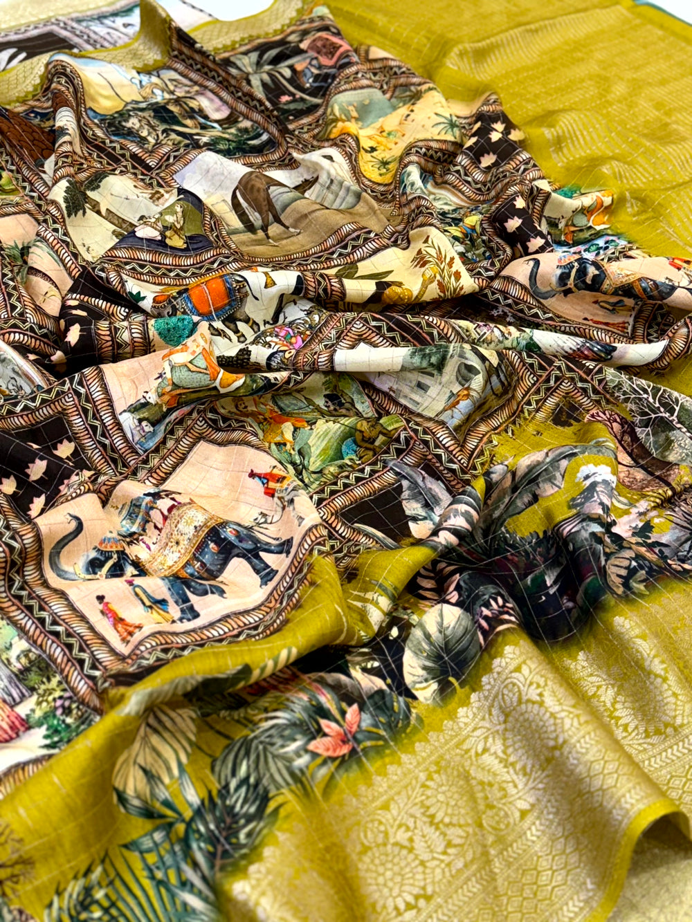Regal Pure Viscose Dola Check Saree