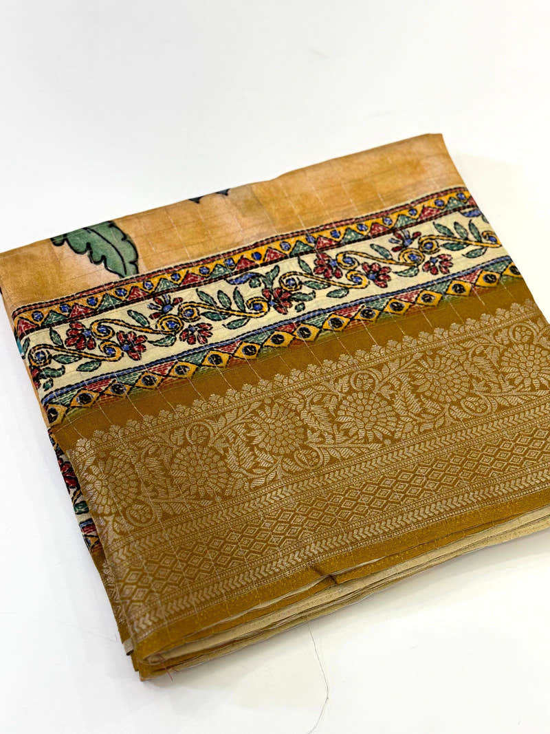 Majestic Pure Viscose Dola Check Saree
