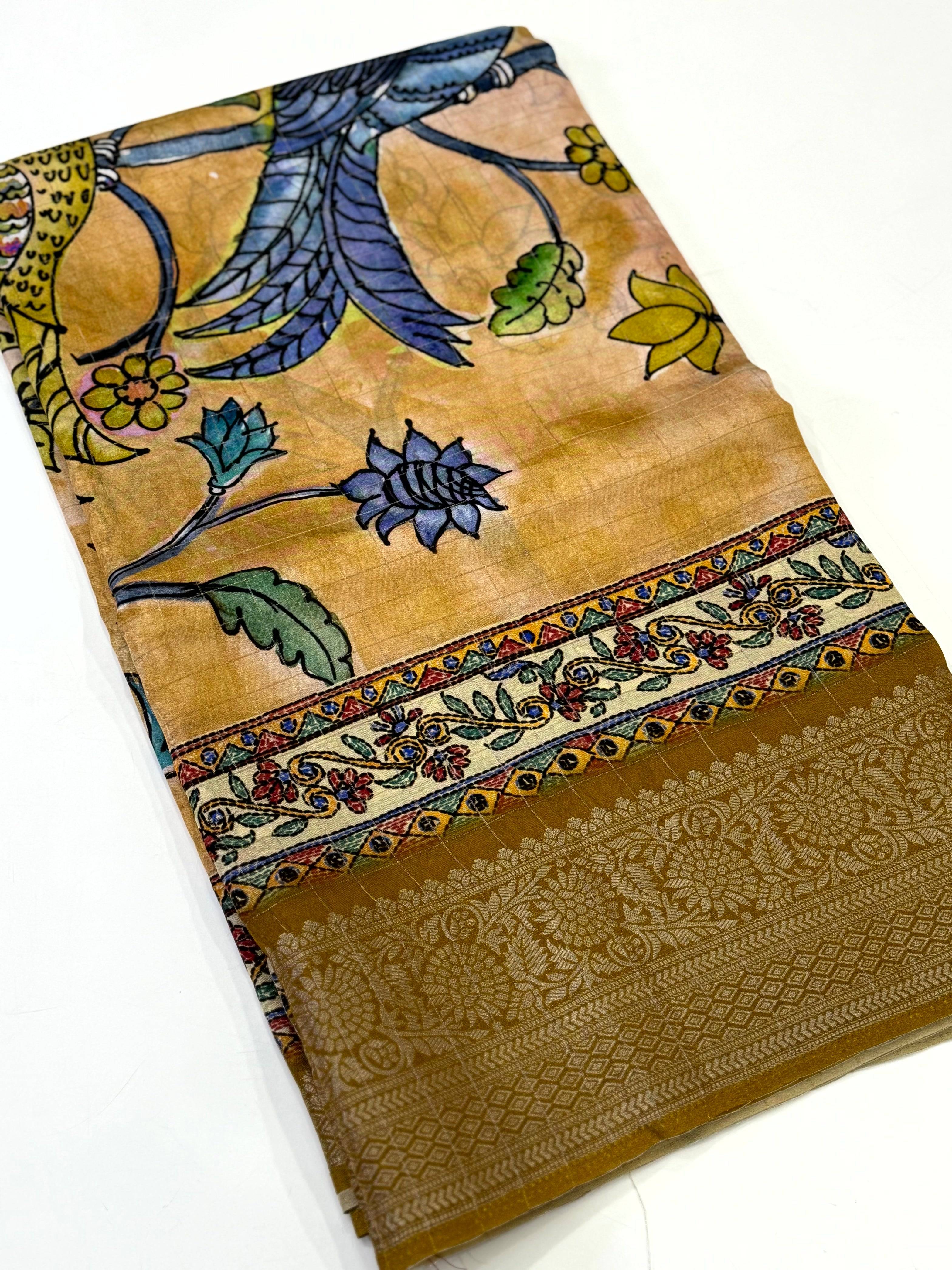 Majestic Pure Viscose Dola Check Saree