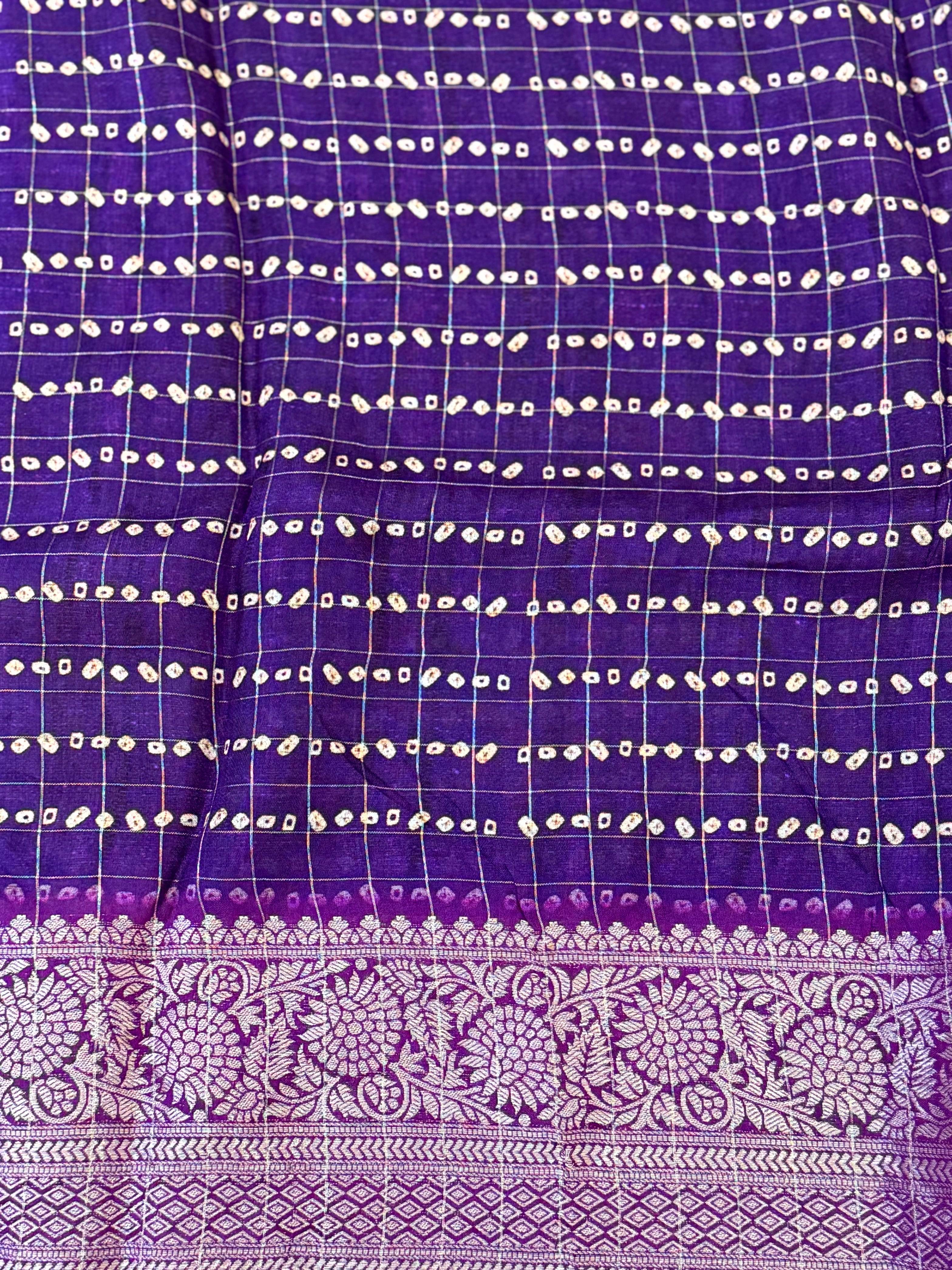 Radiant Pure Viscose Dola Check Saree