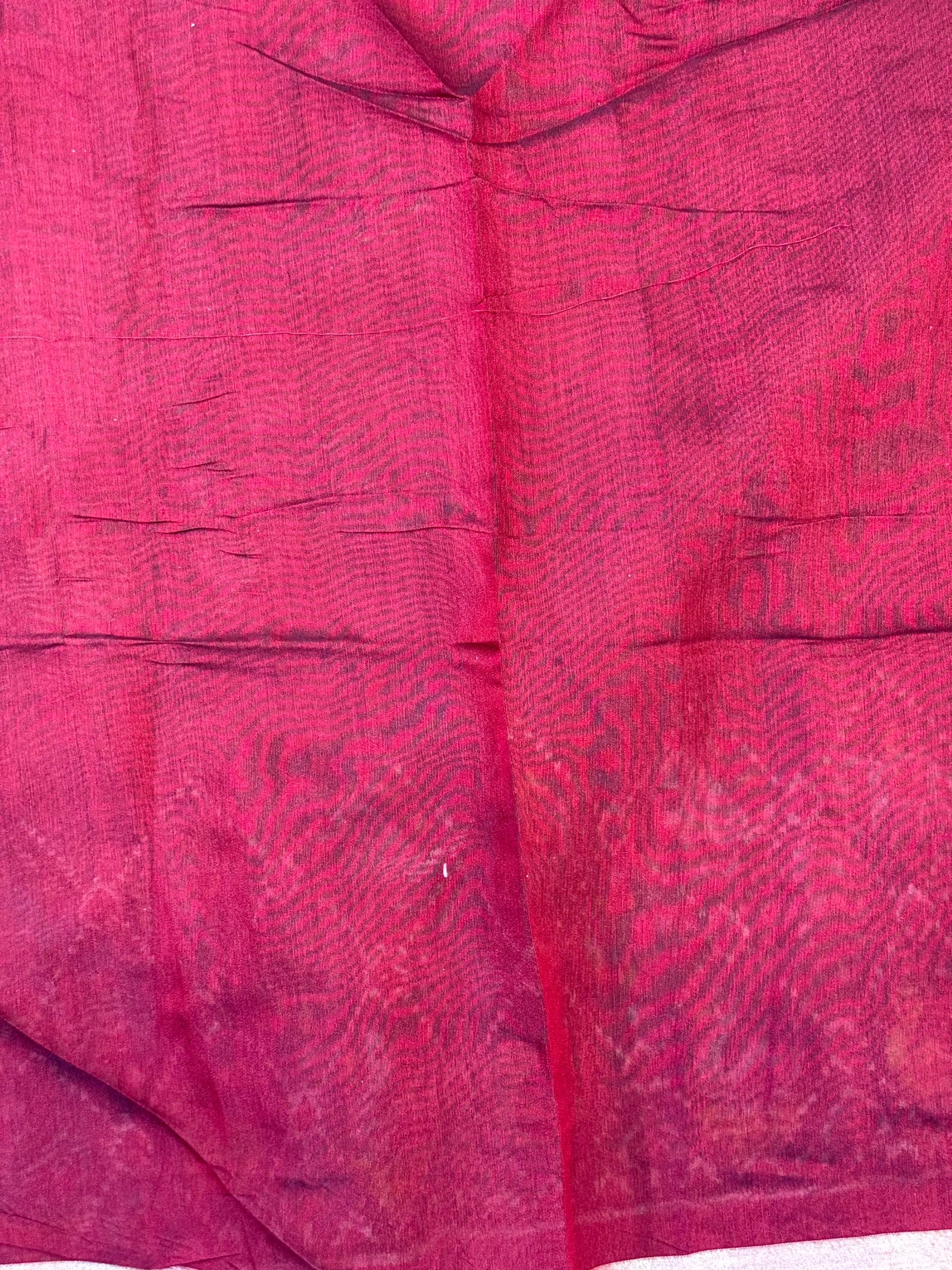 Black Pochampally Mul Cotton Saree