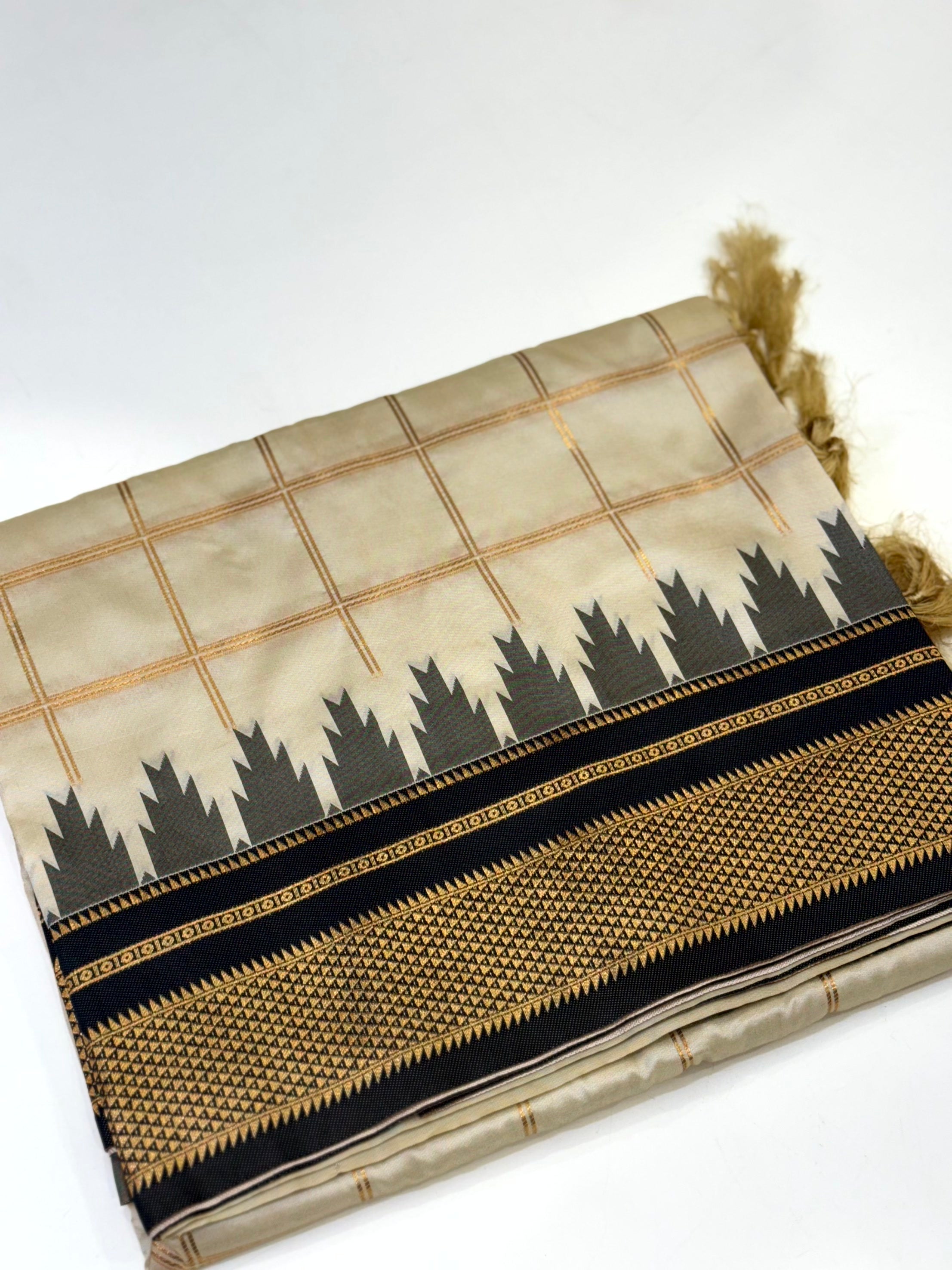 Royal Dual Tone Gold Zari Saree