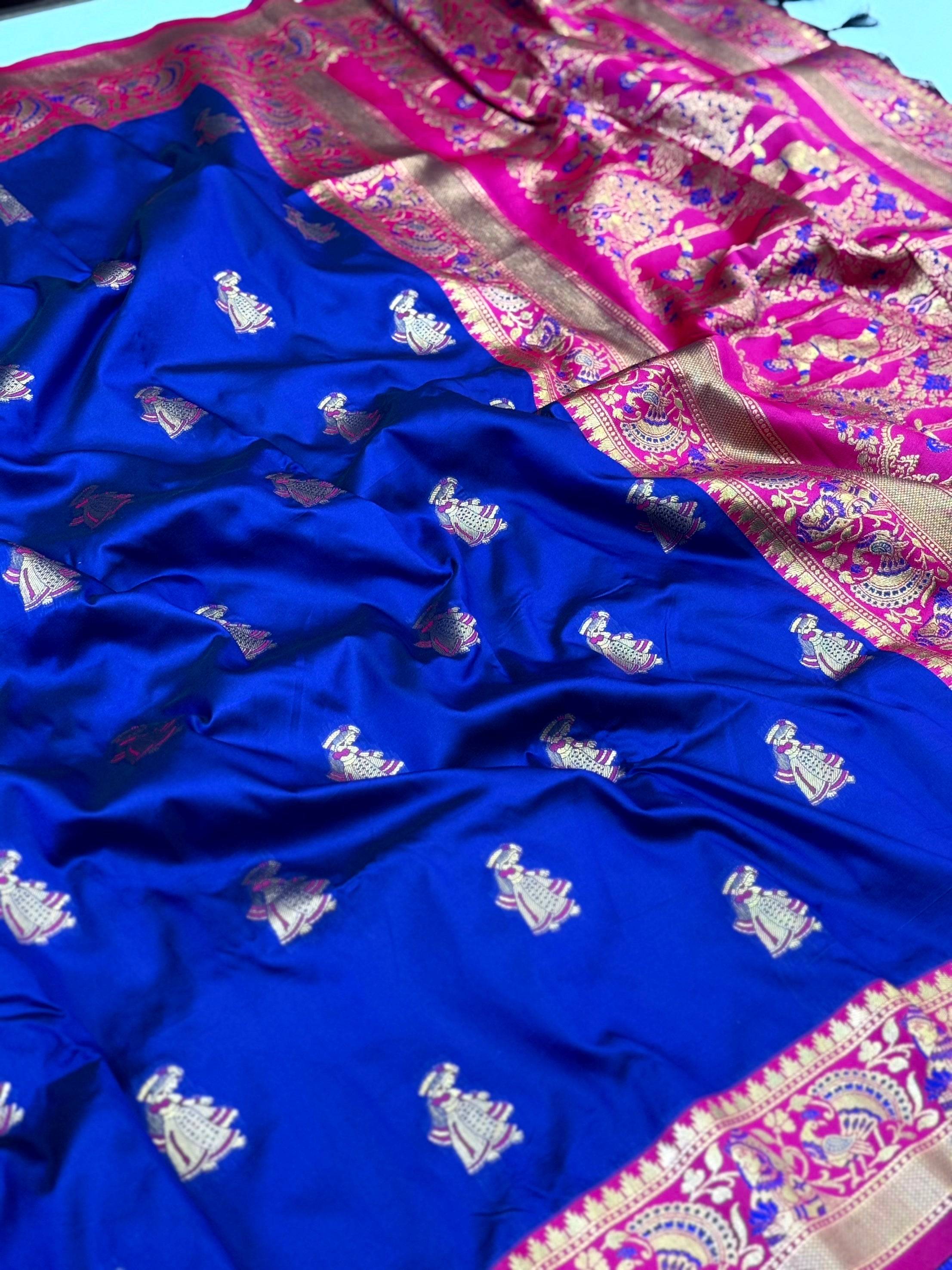 Royal Yeval Paithani Soft Silk Saree