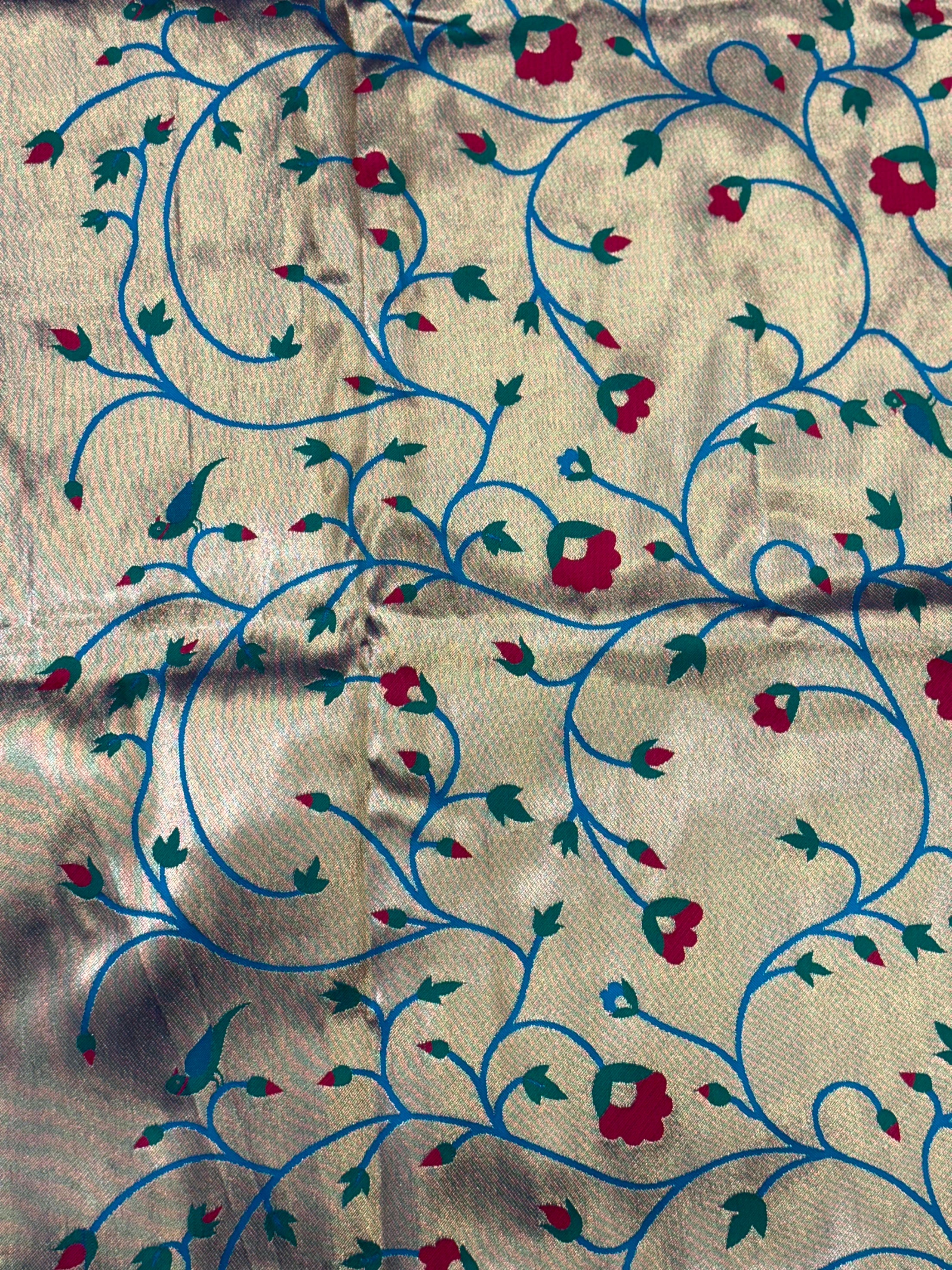 Golden Grace Zari Tissue Paithani Saree