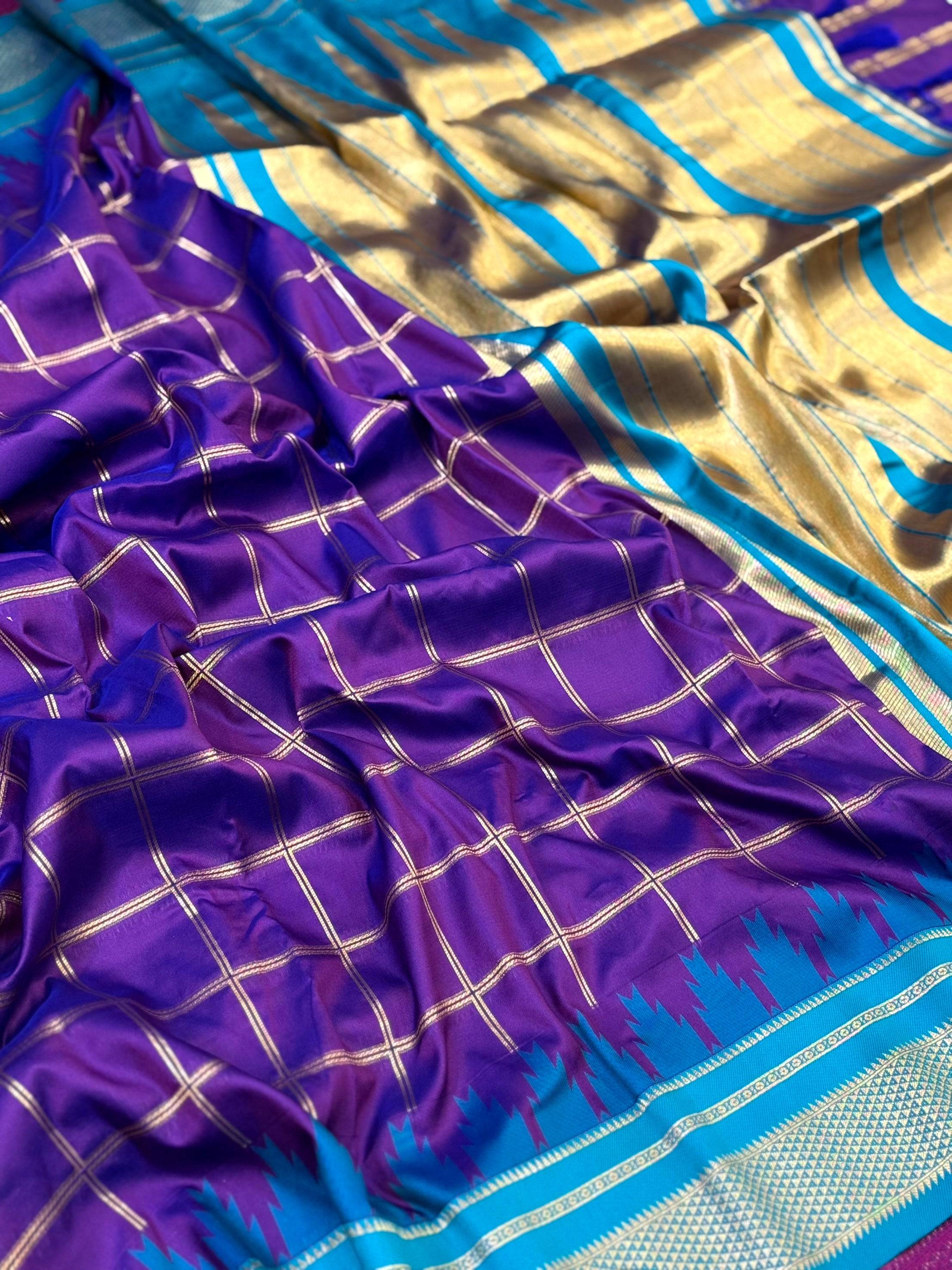 Regal Dual Tone Gold Zari Saree