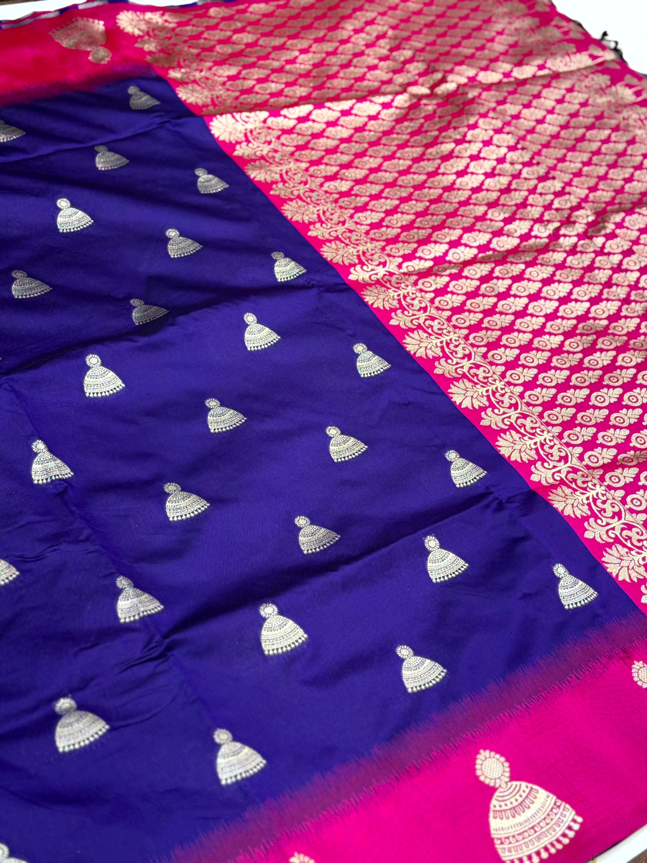Purple Bali Dual Tone Soft Silk Saree