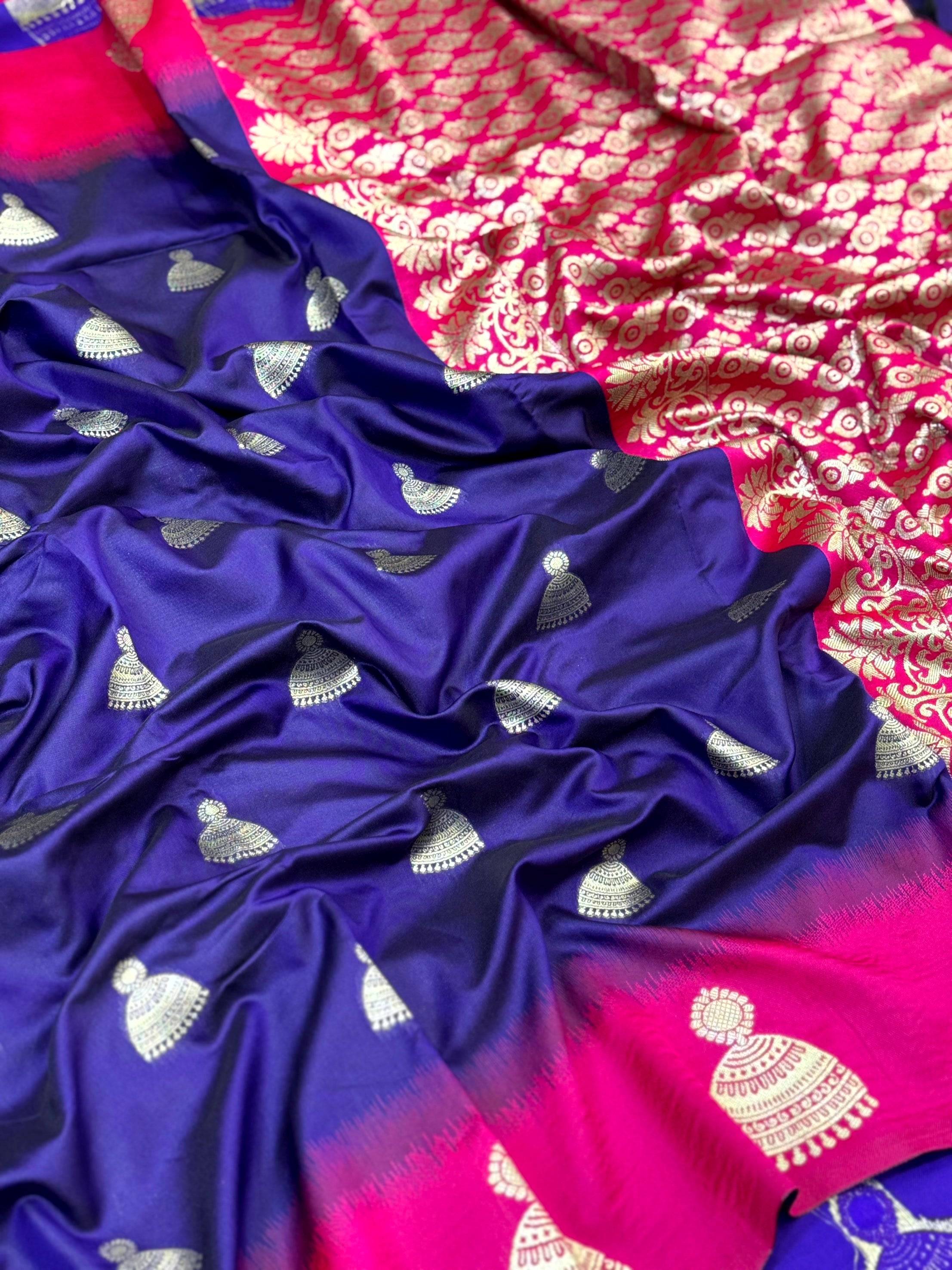 Purple Bali Dual Tone Soft Silk Saree