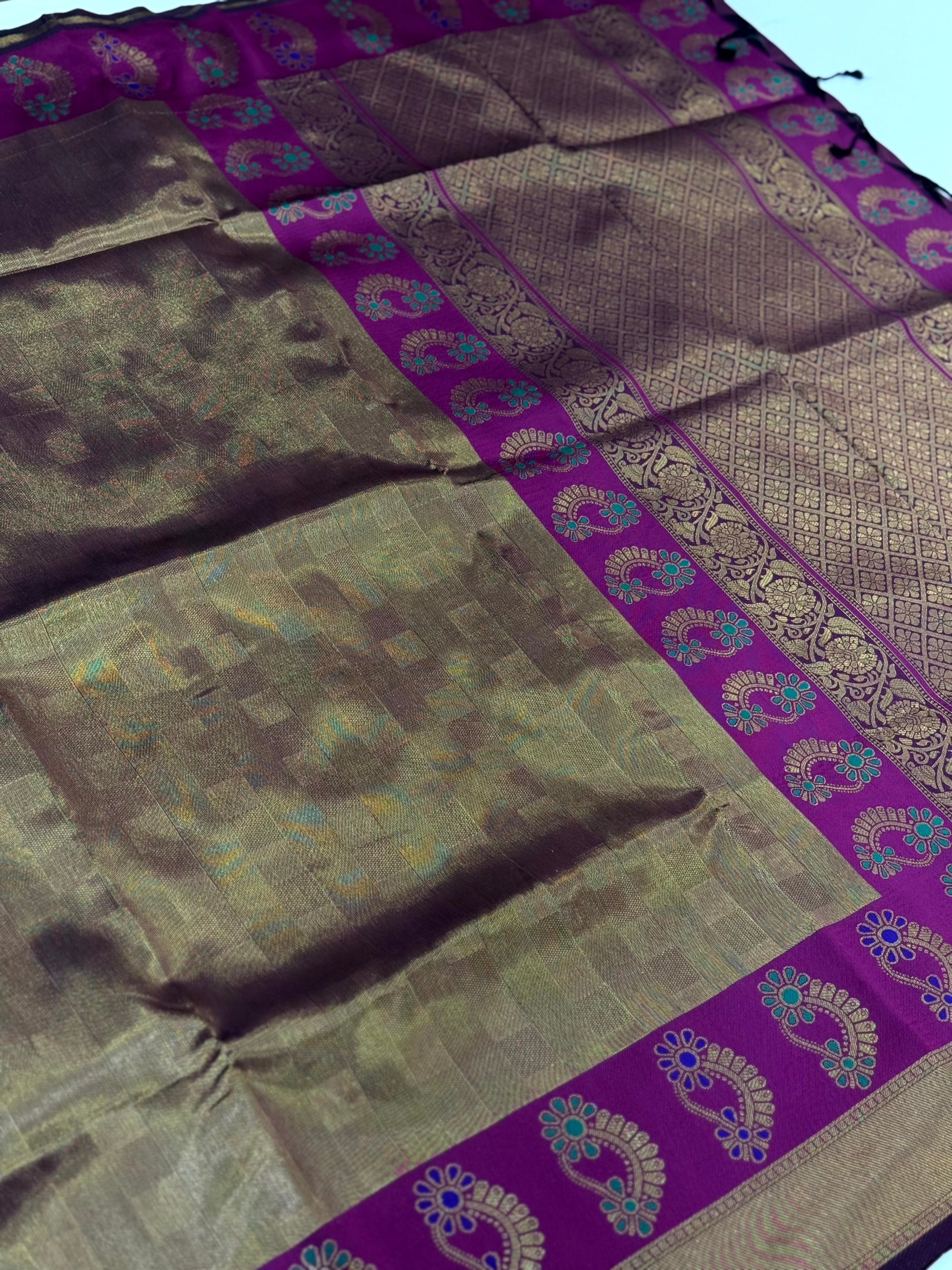 Golden Grace Tissue Kanjivaram Saree