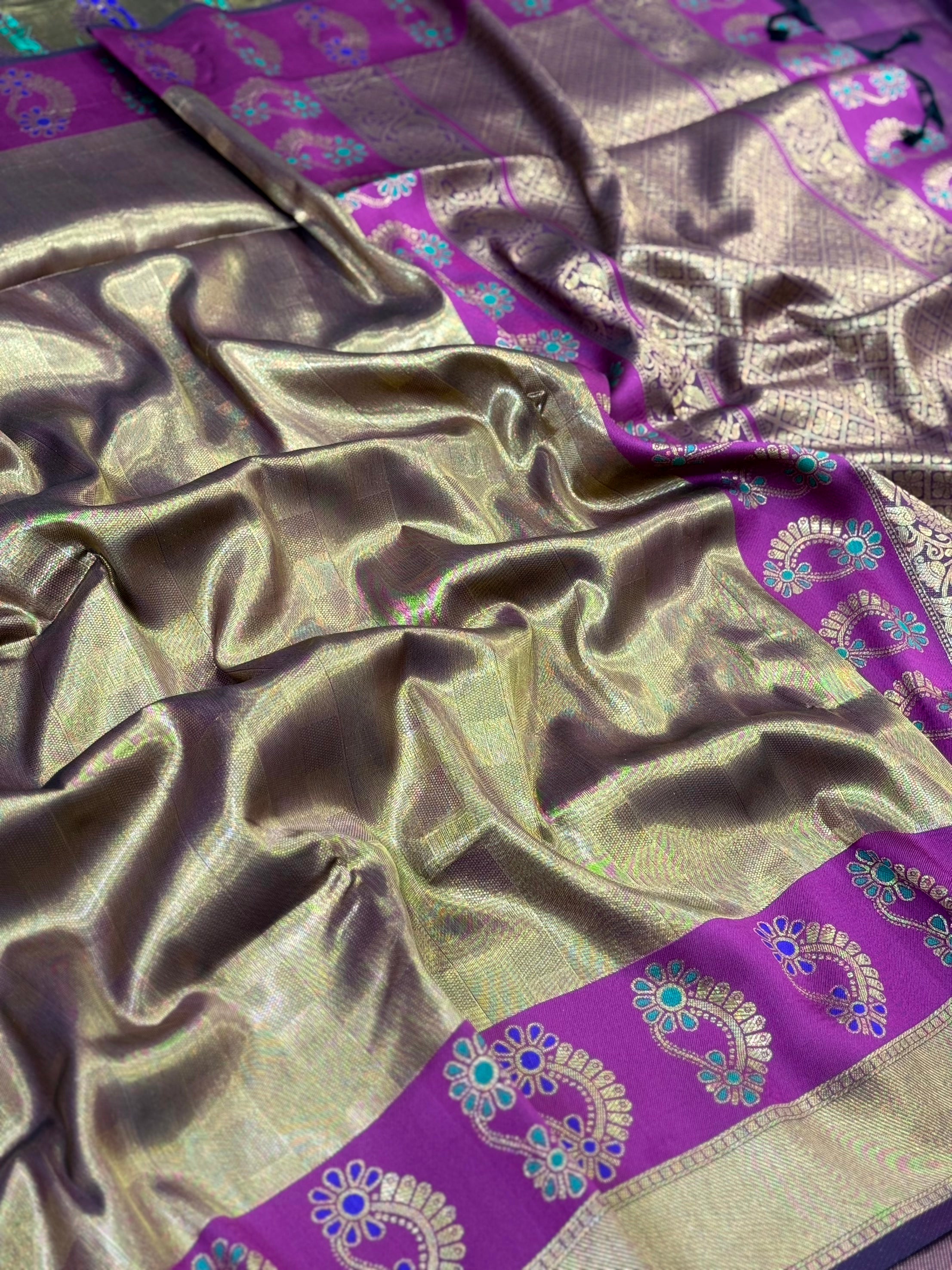 Golden Grace Tissue Kanjivaram Saree