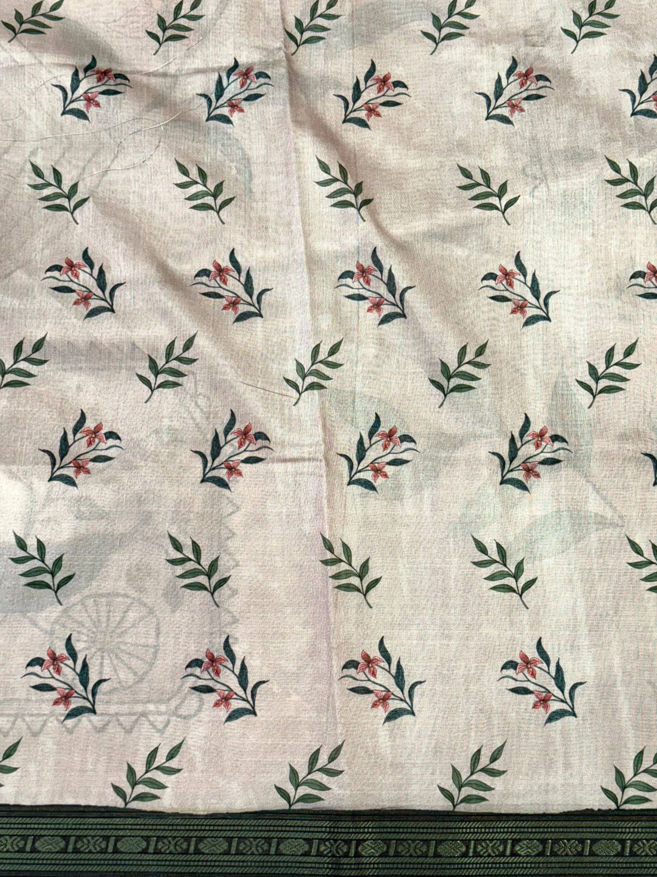 Radiance Rudraksh Border Floral Saree