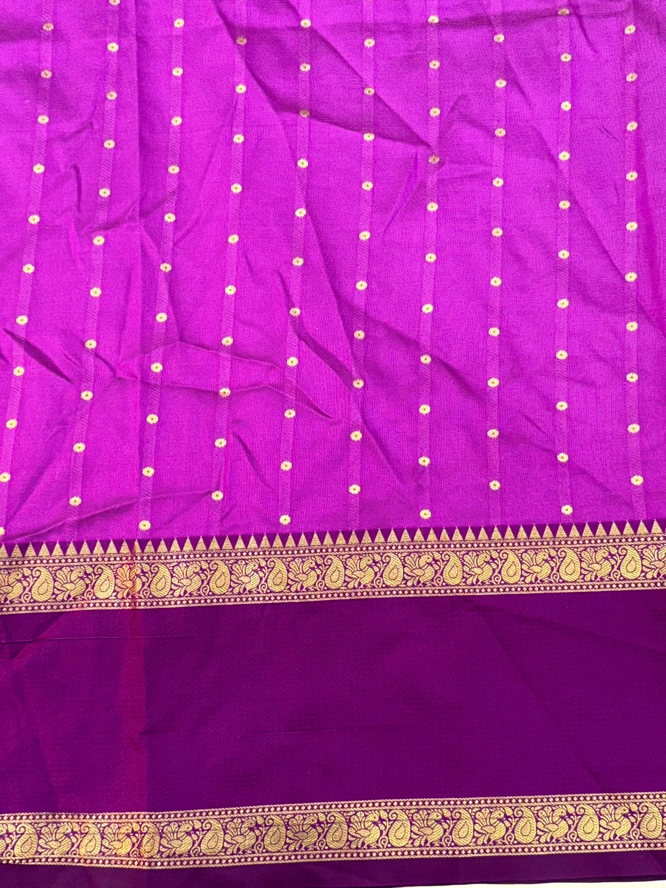 Pink Gadhwal Pure Soft Silk Saree