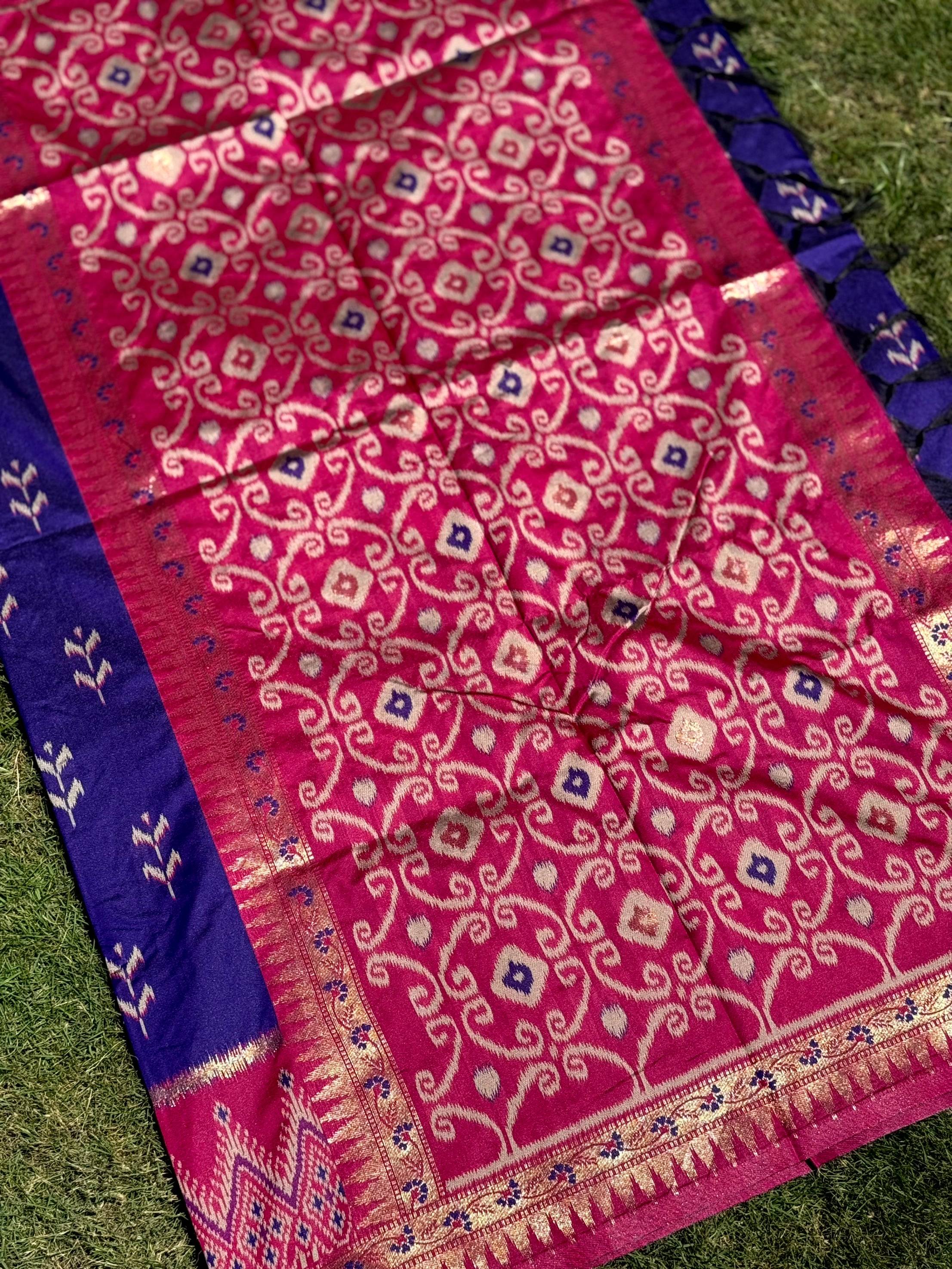 Regal Purple Soft Silk Ikkat Saree