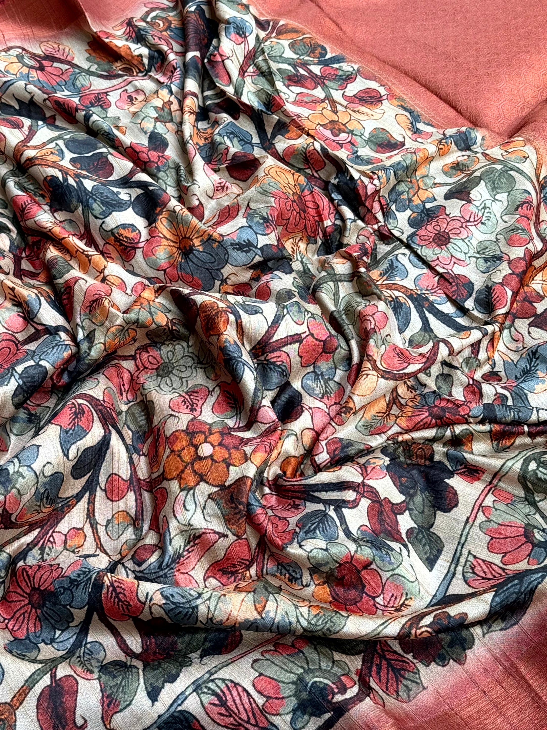 Exclusive Floral Kalamkari Saree