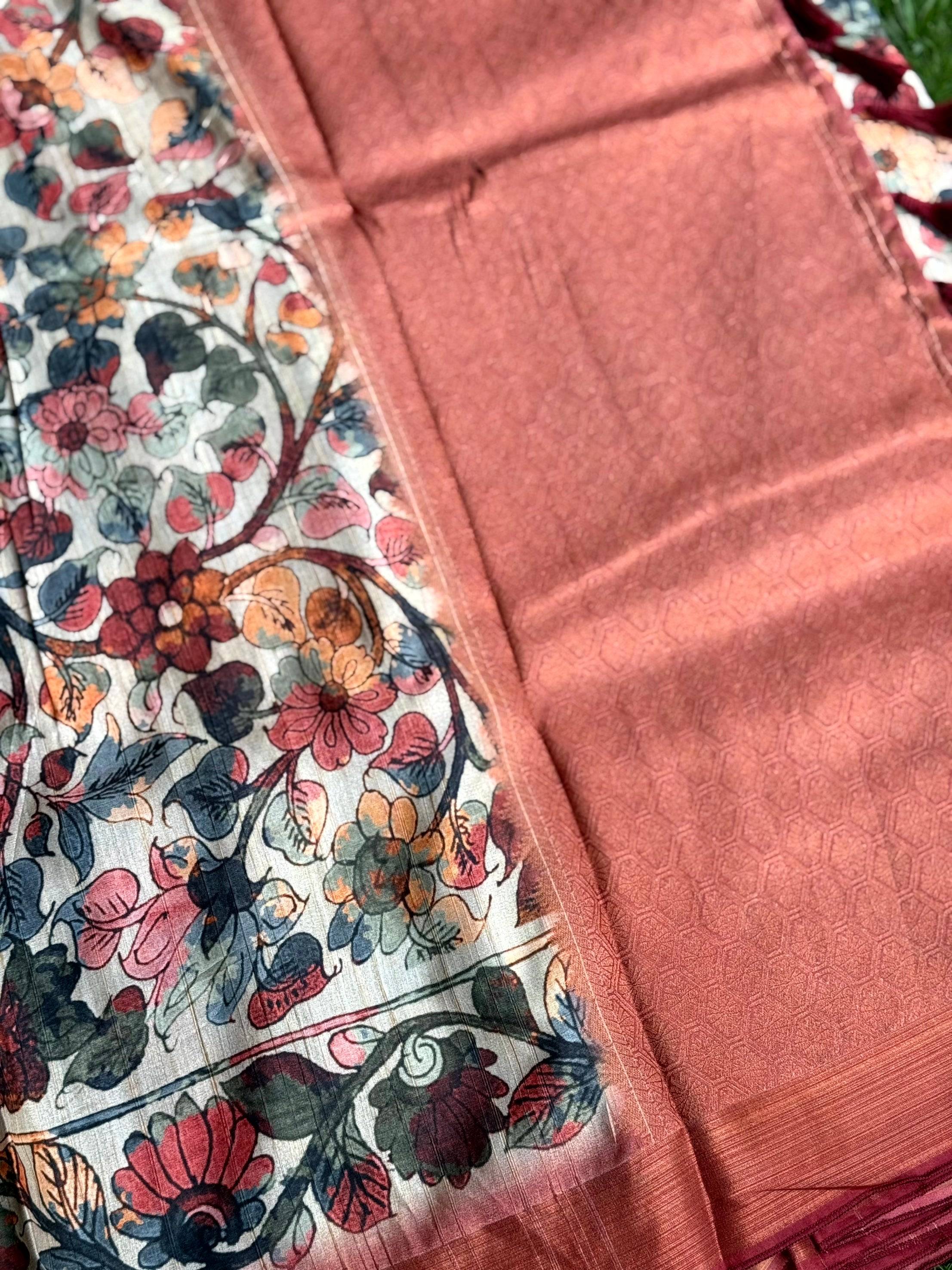 Exclusive Floral Kalamkari Saree