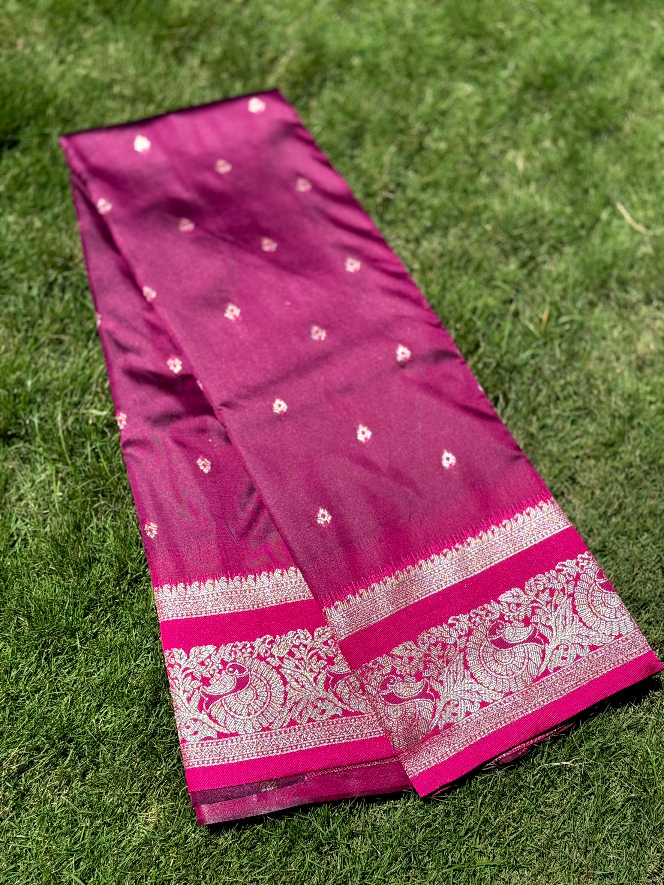 Magenta Soft Silk Kanjivaram Saree
