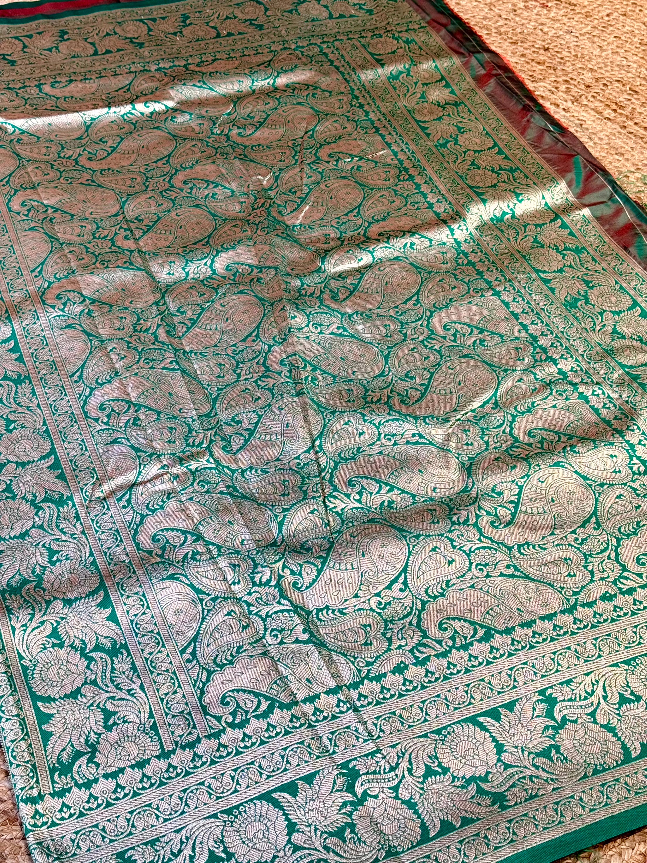 Bright Pink Soft Silk Kanjivaram Saree