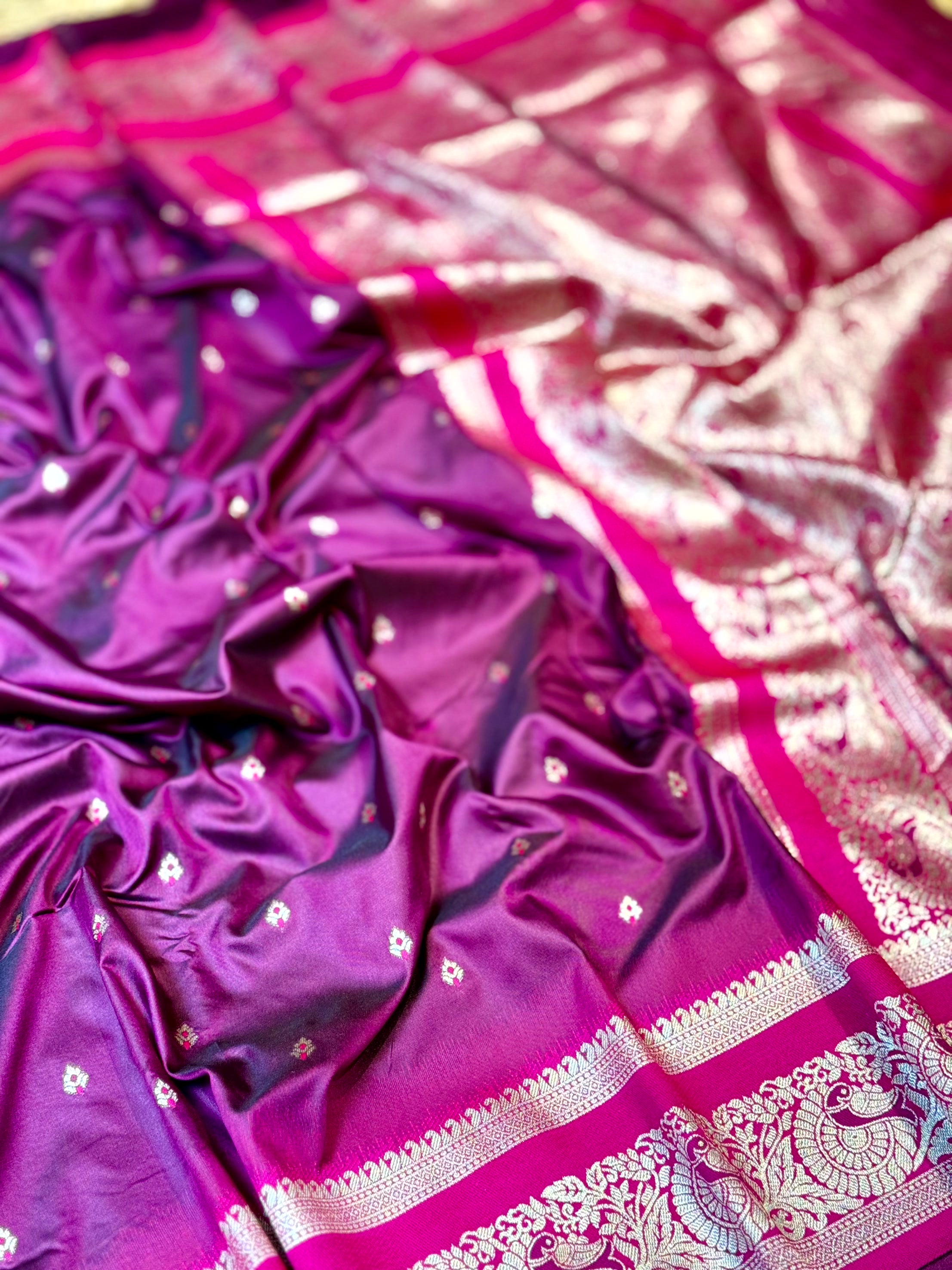 Magenta Soft Silk Kanjivaram Saree
