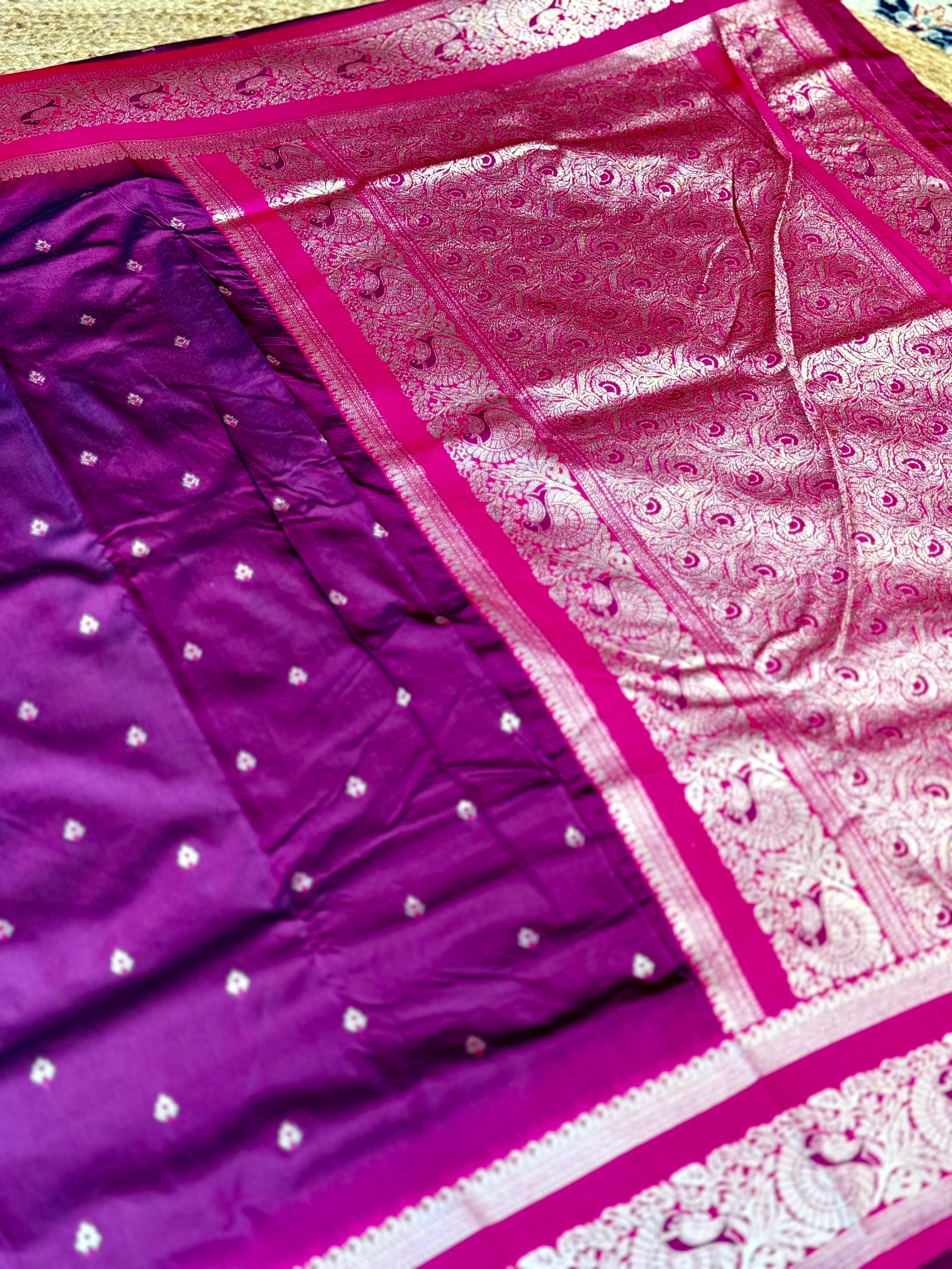 Magenta Soft Silk Kanjivaram Saree
